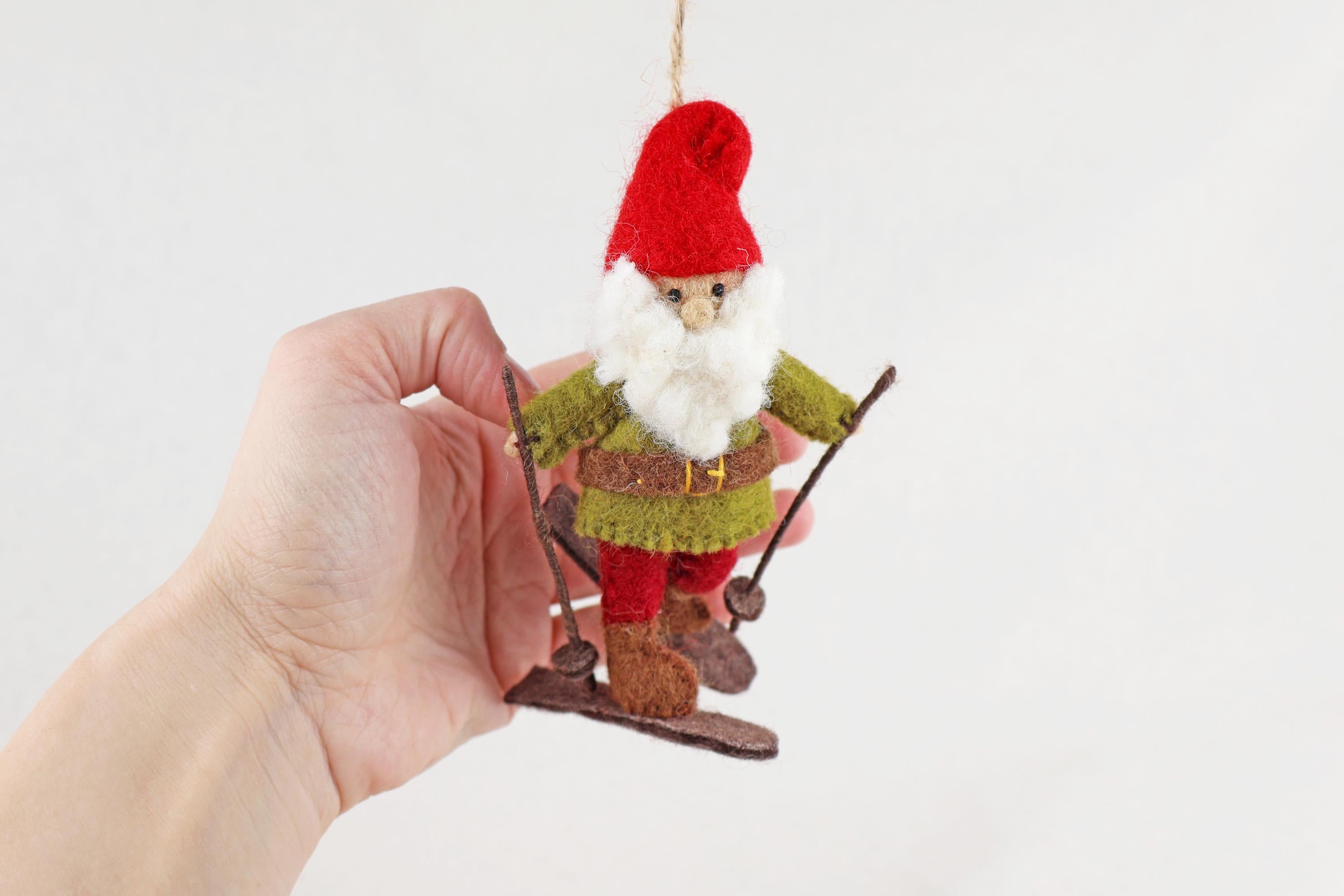 Weihnachtsanhänger Zwerg I Skifahrer I Christbaumschmuck Weihnachtsdeko I Weihnachtsbaum I Alpin I Wichtel
