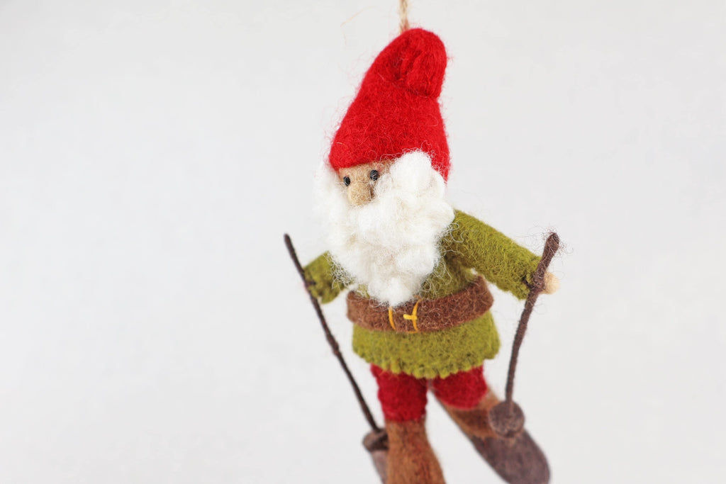Weihnachtsanhänger Zwerg I Skifahrer I Christbaumschmuck Weihnachtsdeko I Weihnachtsbaum I Alpin I Wichtel