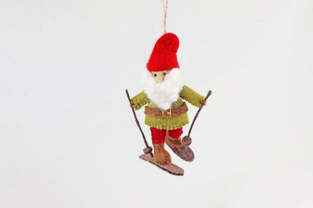 Weihnachtsanhänger Zwerg I Skifahrer I Christbaumschmuck Weihnachtsdeko I Weihnachtsbaum I Alpin I Wichtel