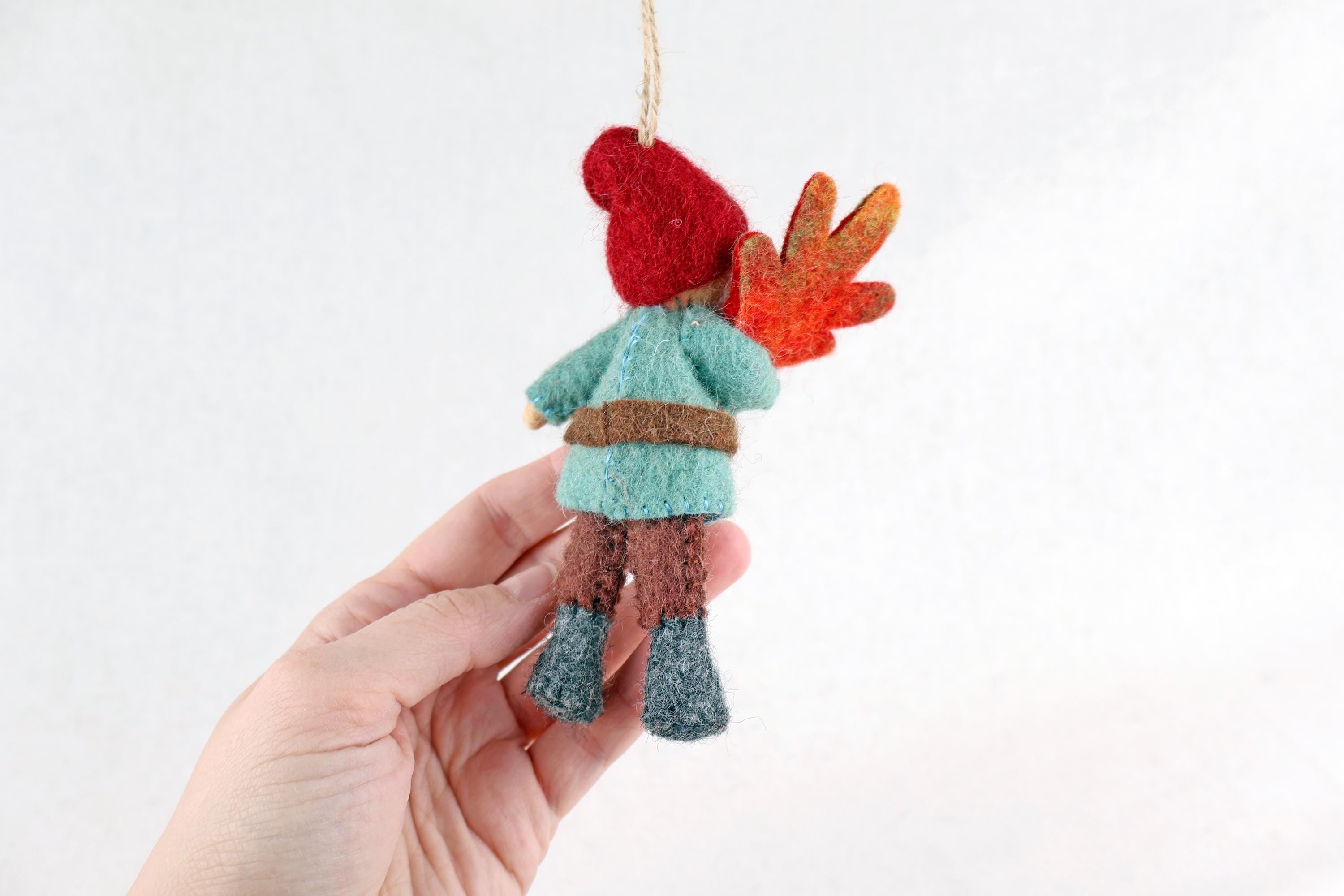 Weihnachtsanhänger Zwerg mit Blatt I Wichtel I Christbaumschmuck Weihnachtsdeko I Weihnachtsbaum I Weihnachtswichtel I Weihnachtszwerg