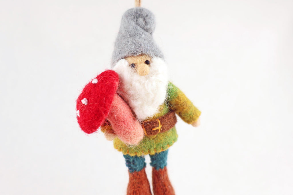 Weihnachtsanhänger Zwerg mit Fliegenpilz I Wichtel I Christbaumschmuck Weihnachtsdeko I Weihnachtsbaum I Weihnachtswichtel I Weihnachtszwerg