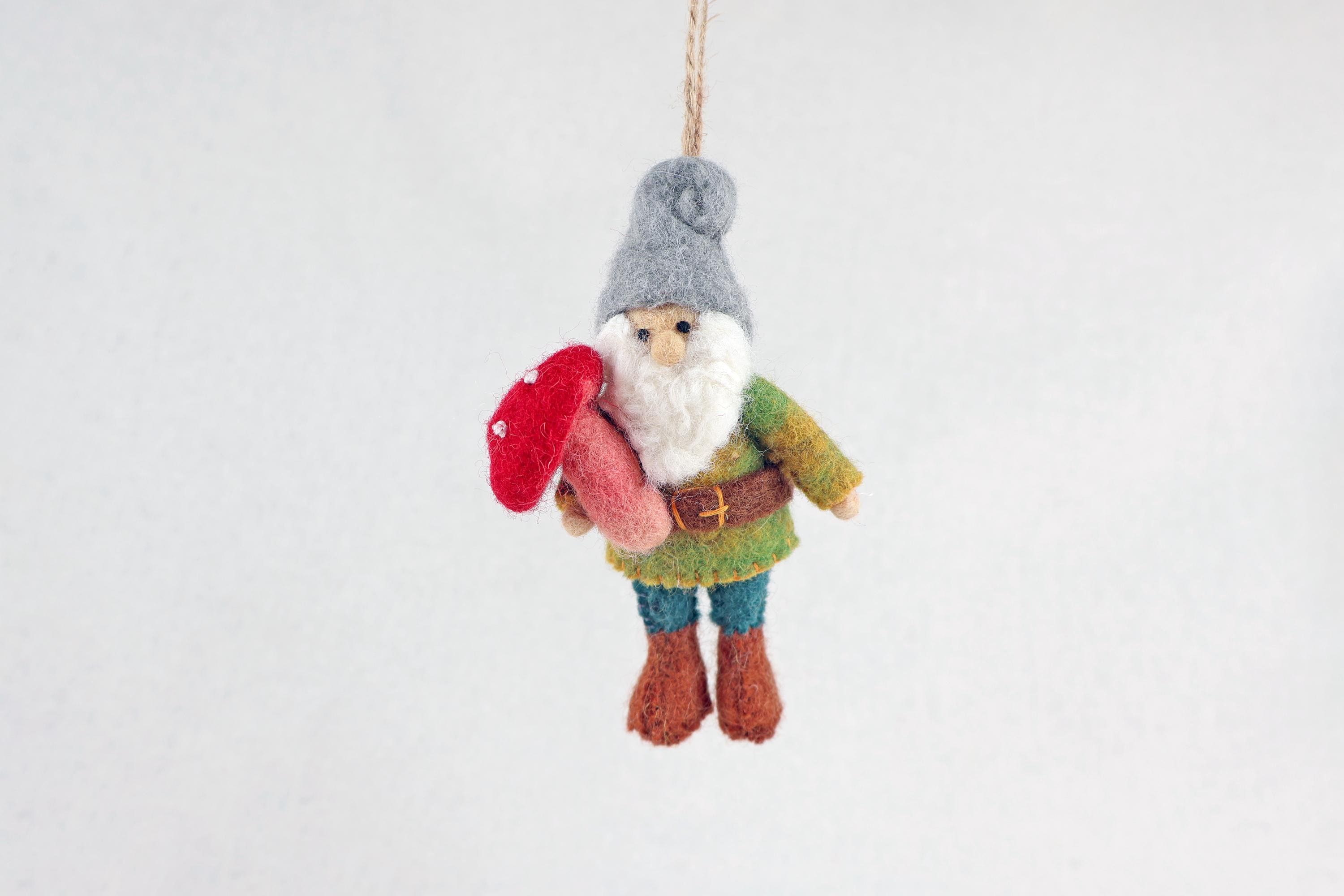 Weihnachtsanhänger Zwerg mit Fliegenpilz I Wichtel I Christbaumschmuck Weihnachtsdeko I Weihnachtsbaum I Weihnachtswichtel I Weihnachtszwerg