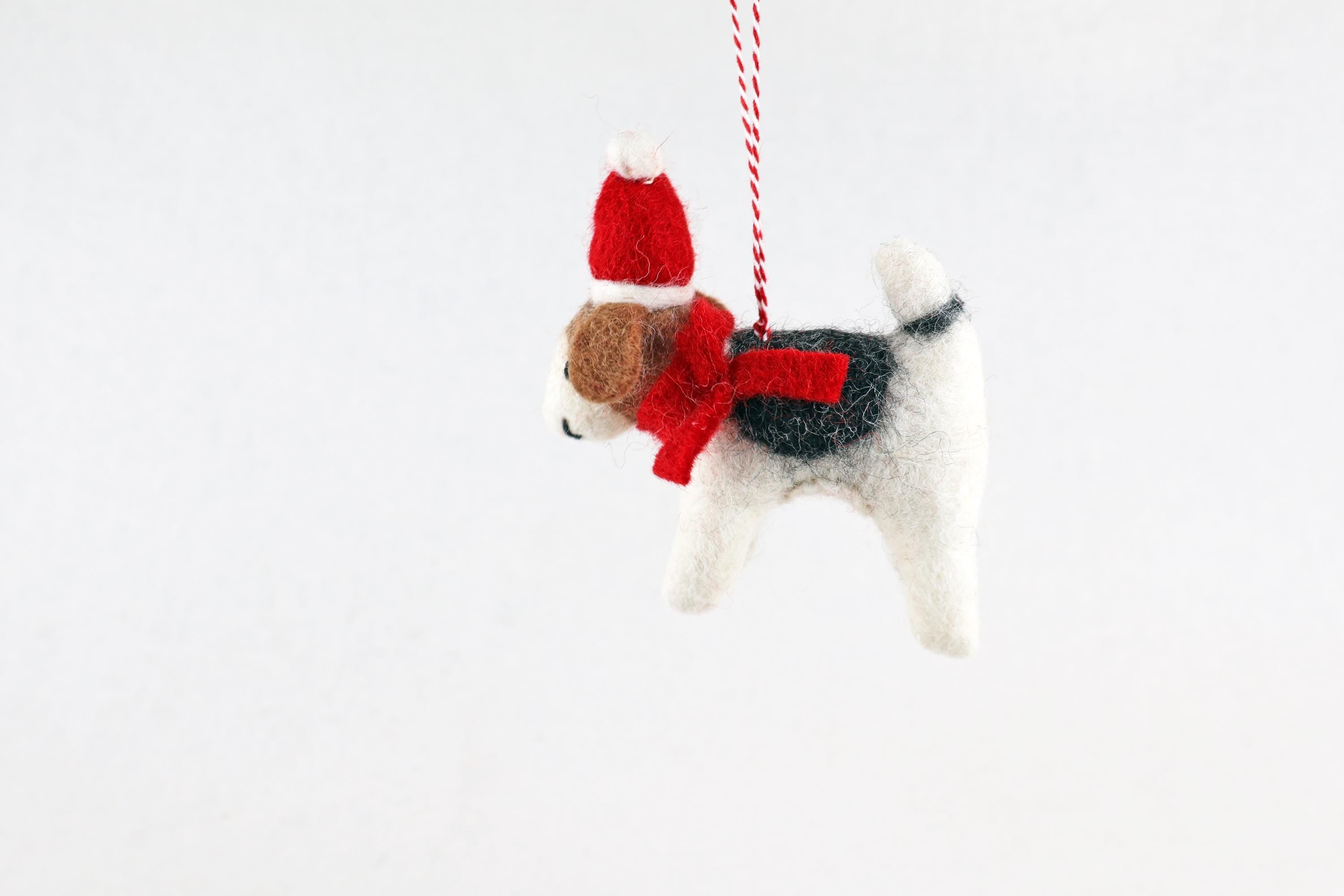 Weihnachtsanhänger Hund Beagle I Filz Christbaumschmuck Weihnachtsdeko
