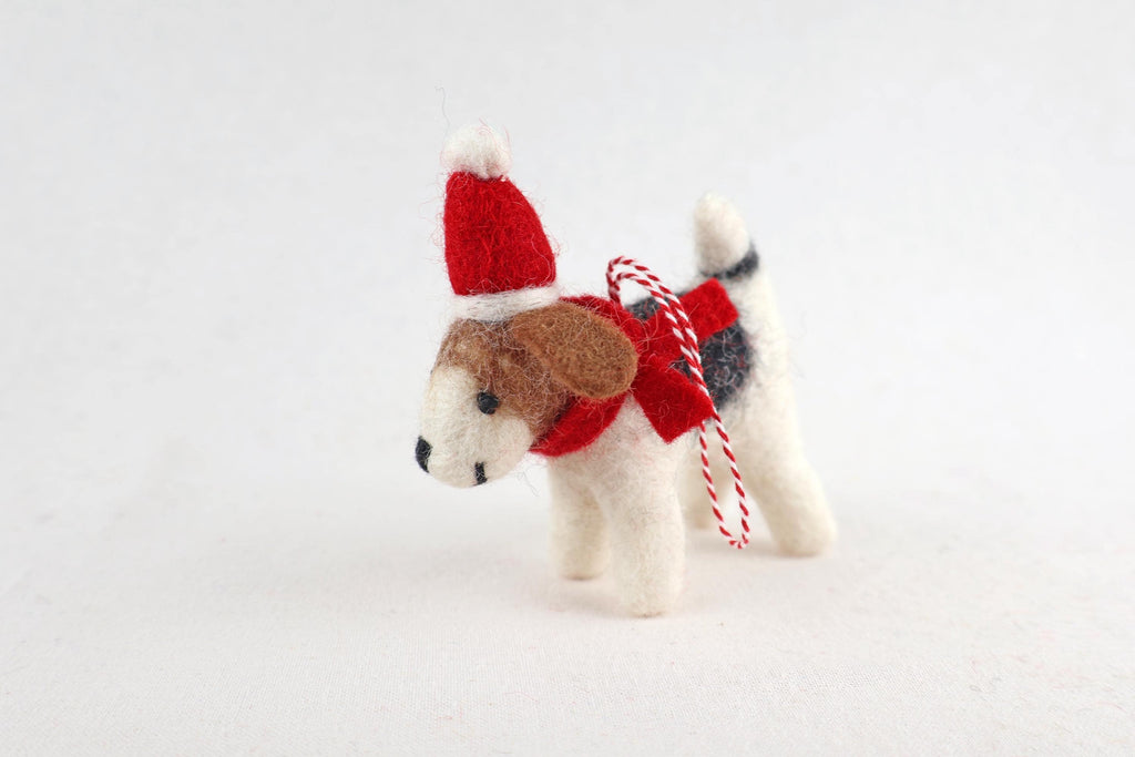 Weihnachtsanhänger Hund Beagle I Filz Christbaumschmuck Weihnachtsdeko