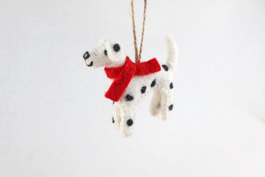 Weihnachtsanhänger Hund Dalmatiner I Filz Christbaumschmuck Weihnachtsdeko