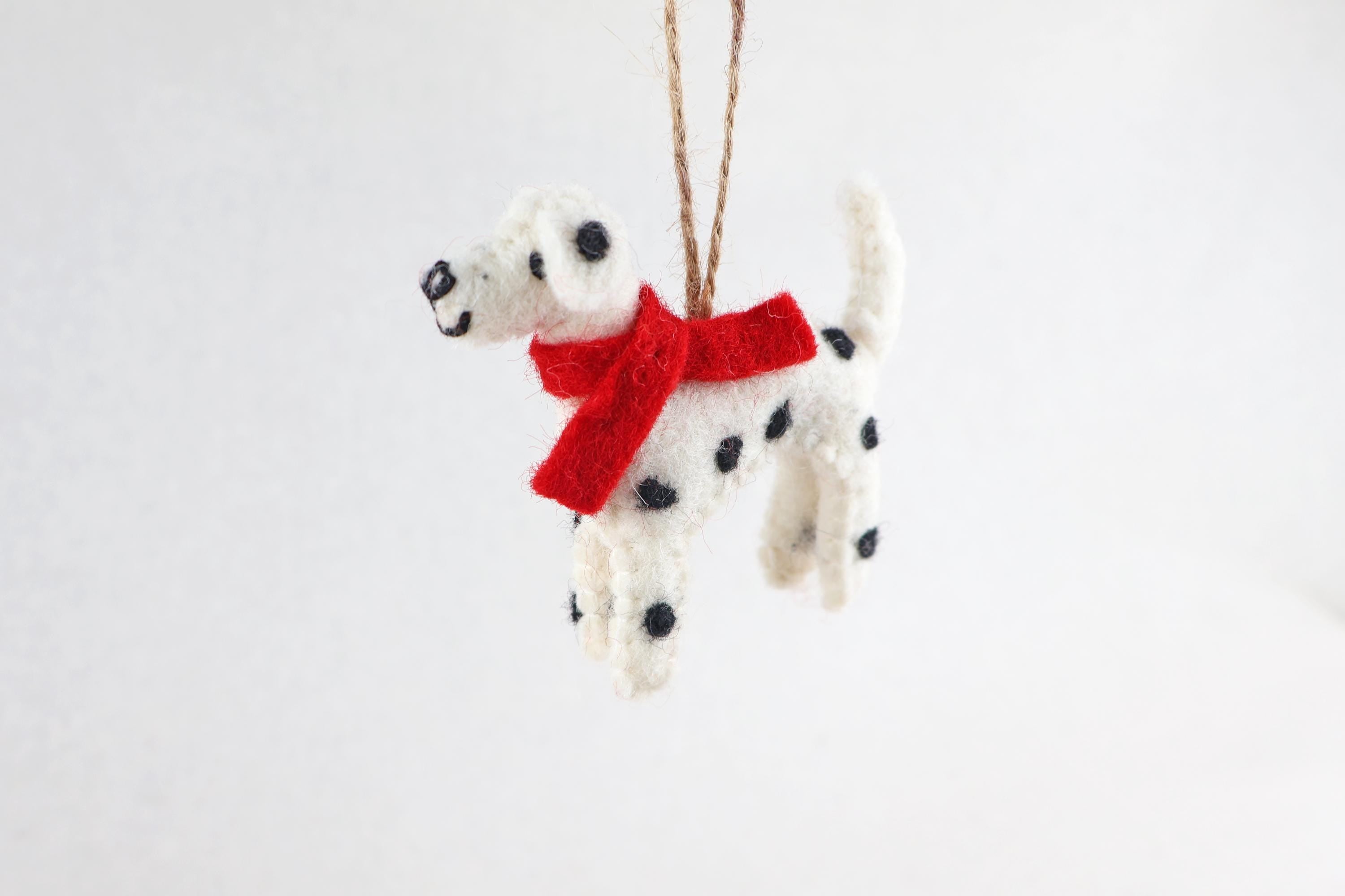Weihnachtsanhänger Hund Dalmatiner I Filz Christbaumschmuck Weihnachtsdeko