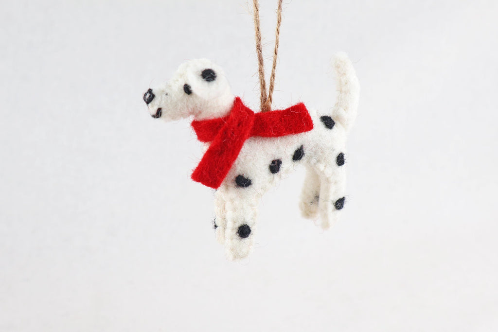Weihnachtsanhänger Hund Dalmatiner I Filz Christbaumschmuck Weihnachtsdeko