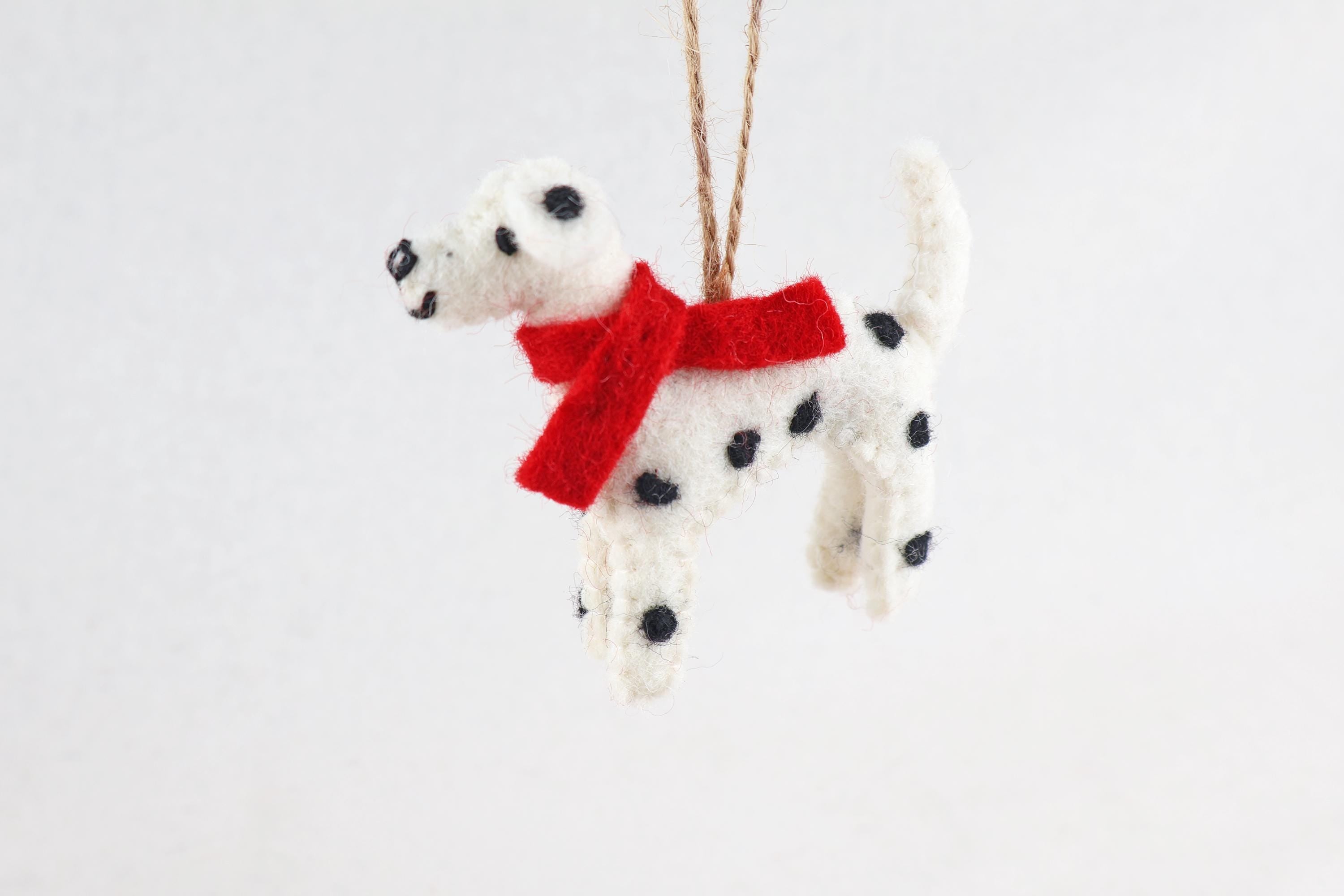 Weihnachtsanhänger Hund Dalmatiner I Filz Christbaumschmuck Weihnachtsdeko
