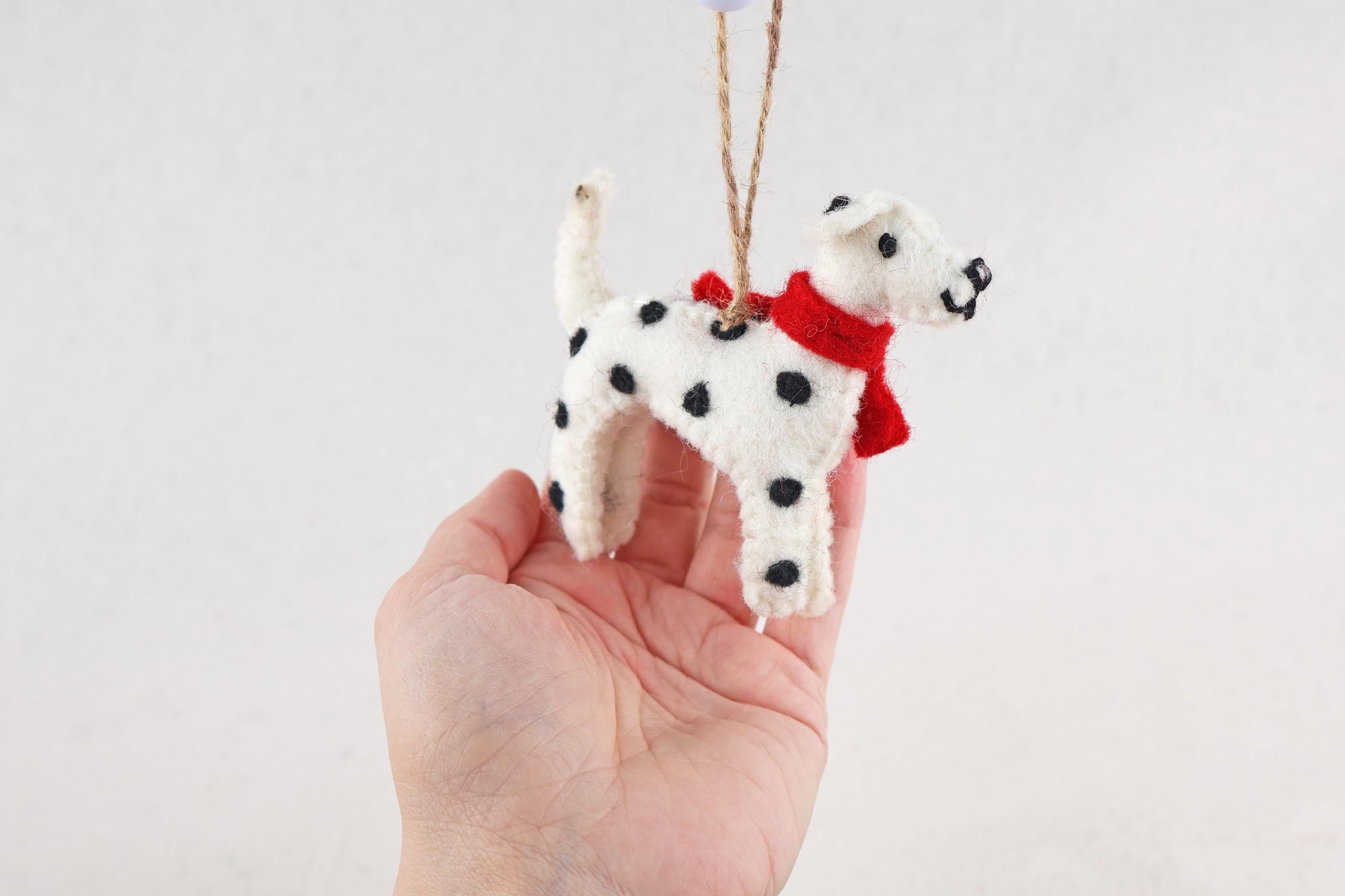 Weihnachtsanhänger Hund Dalmatiner I Filz Christbaumschmuck Weihnachtsdeko