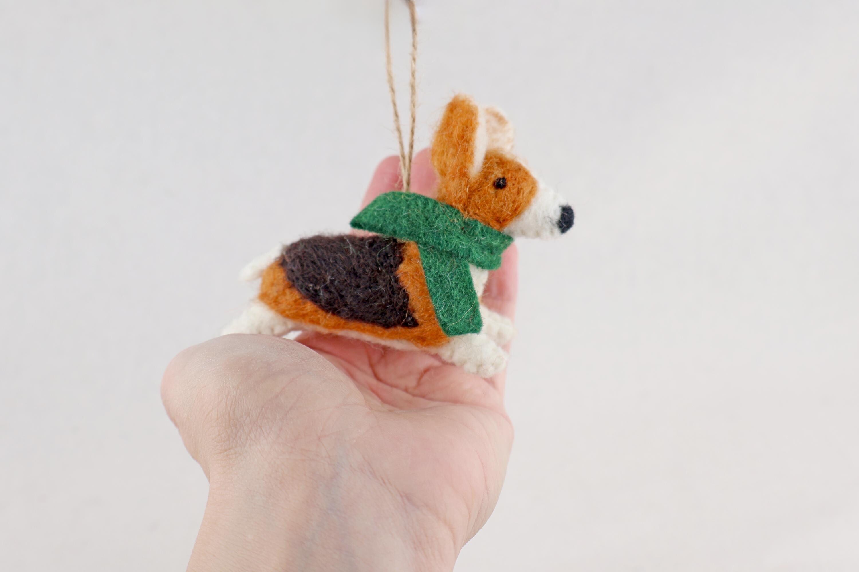 Weihnachtsanhänger Corgi aus Filz I Filz Christbaumschmuck I Weihnachtsdeko I Weihnachtscorgi I Hundeanhänger