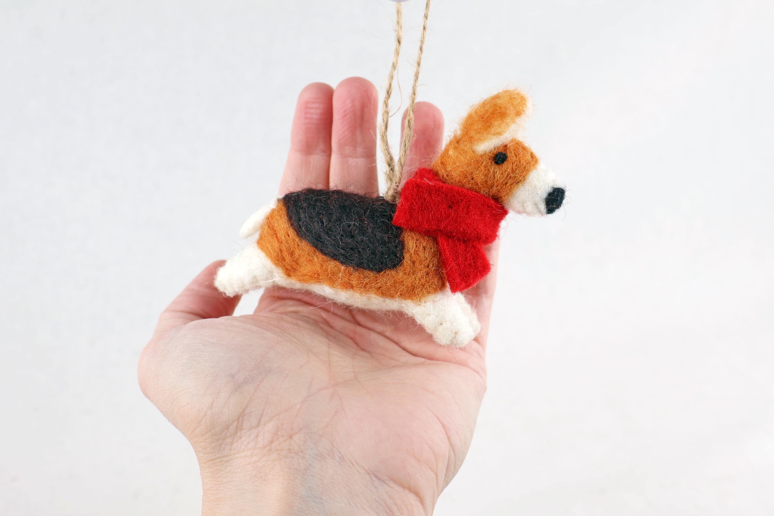 Weihnachtsanhänger Corgi aus Filz I Filz Christbaumschmuck I Weihnachtsdeko I Weihnachtscorgi I Hundeanhänger