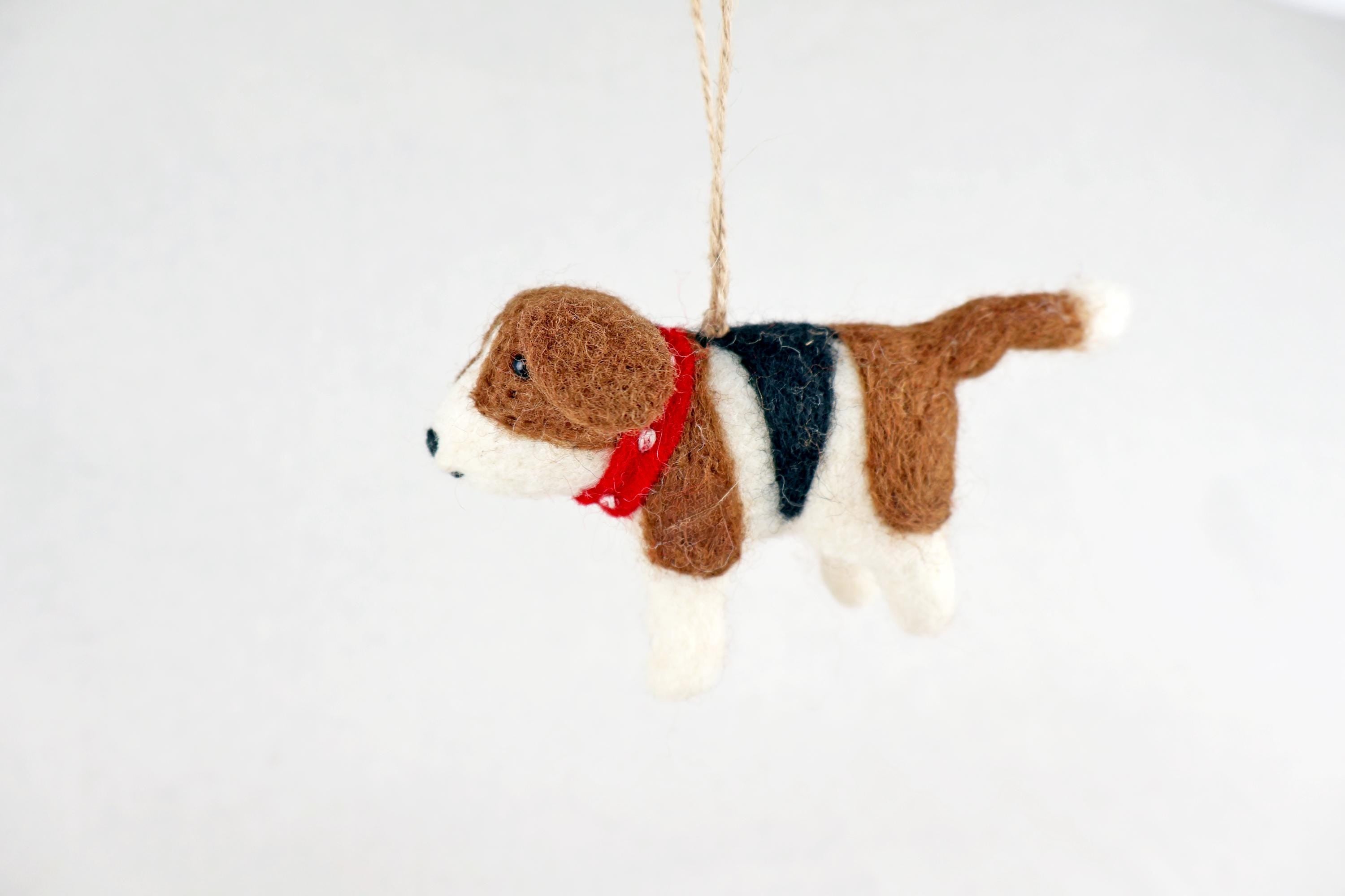 Weihnachtsanhänger Hund Beagle I Filz Christbaumschmuck I Weihnachtsdeko I Weihnachtshund