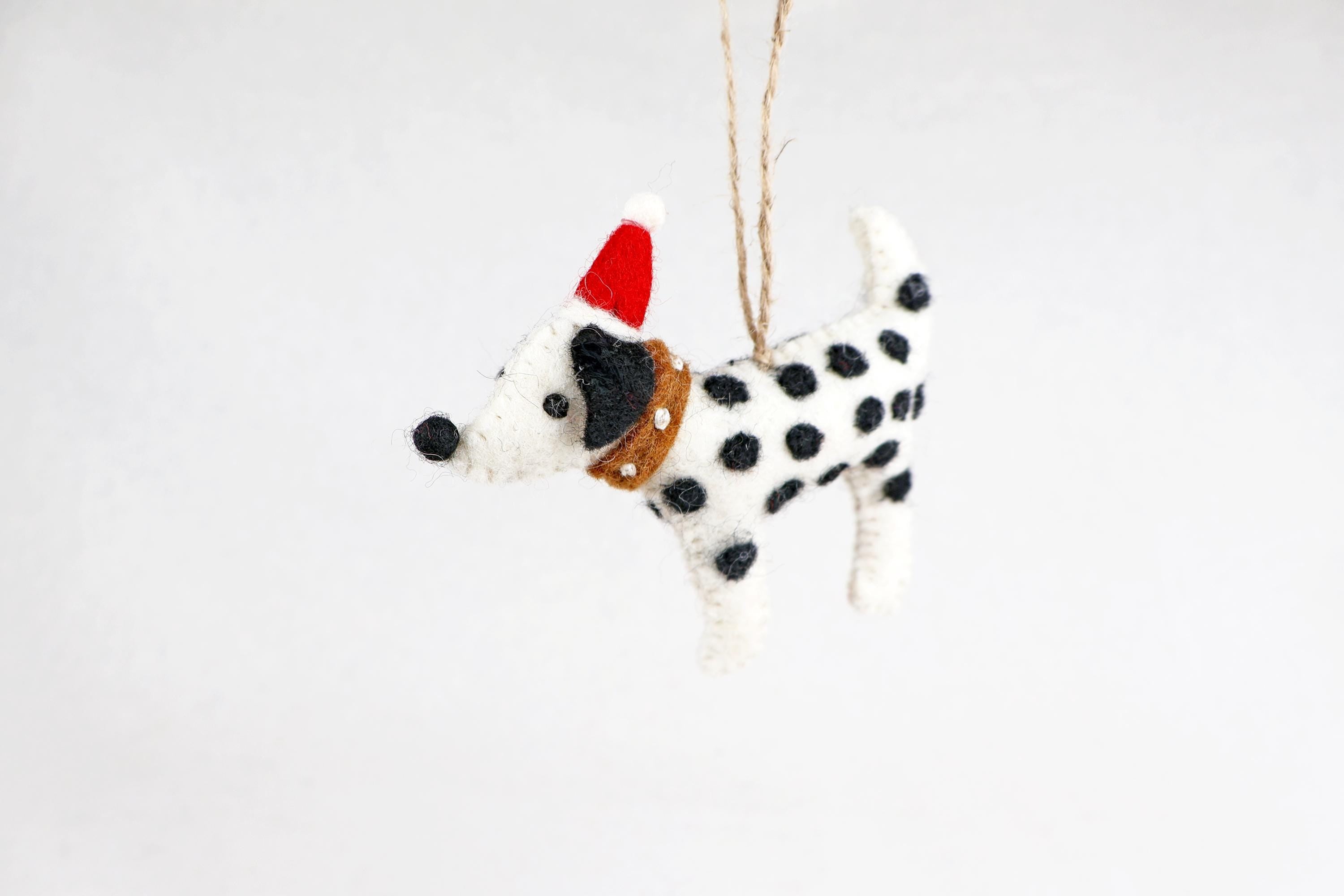 Weihnachtsanhänger Hund Dalmatiner I Filz Christbaumschmuck Weihnachtsdeko