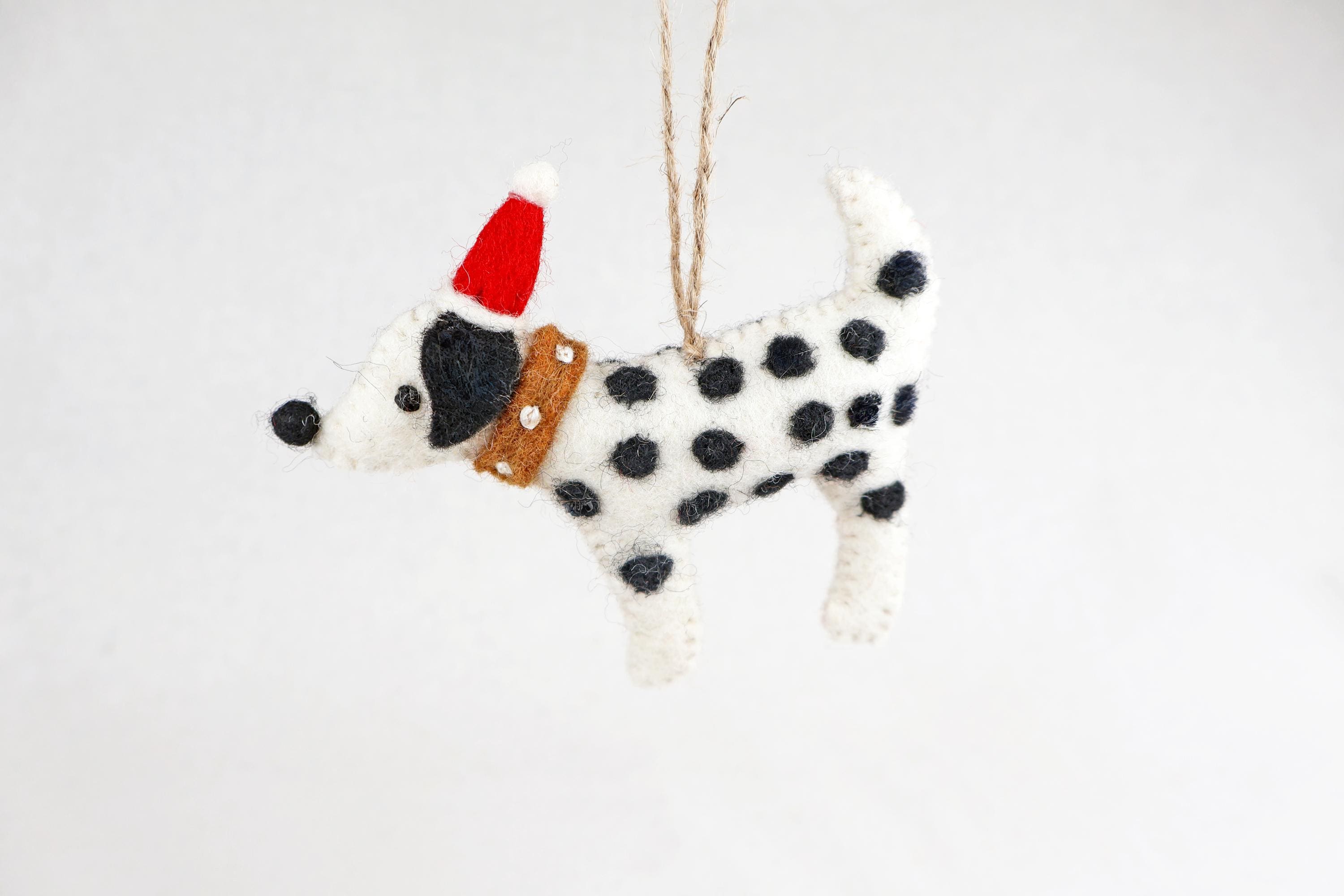 Weihnachtsanhänger Hund Dalmatiner I Filz Christbaumschmuck Weihnachtsdeko