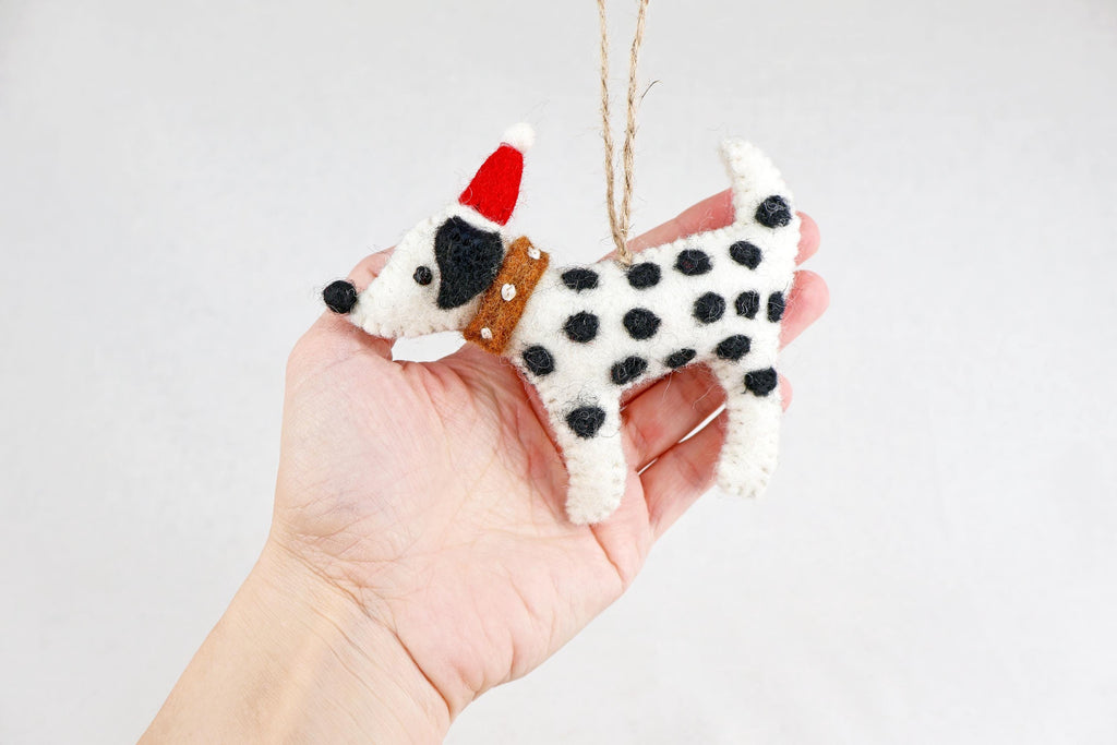 Weihnachtsanhänger Hund Dalmatiner I Filz Christbaumschmuck Weihnachtsdeko