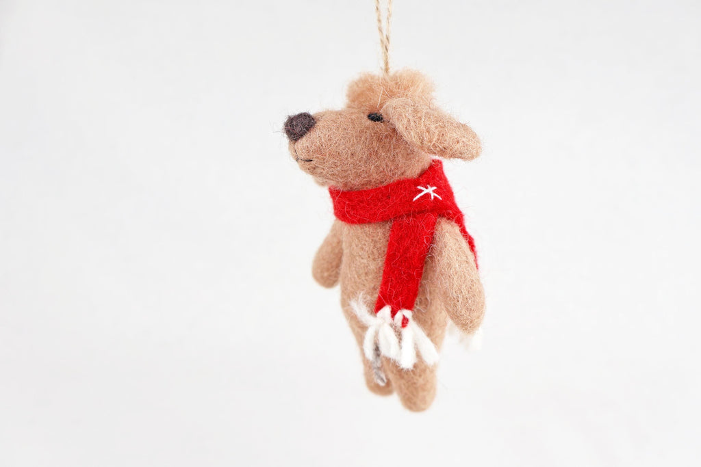 Weihnachtsanhänger Hund Pudel I Filz Christbaumschmuck I Weihnachtsdeko I Weihnachtlicher Hund