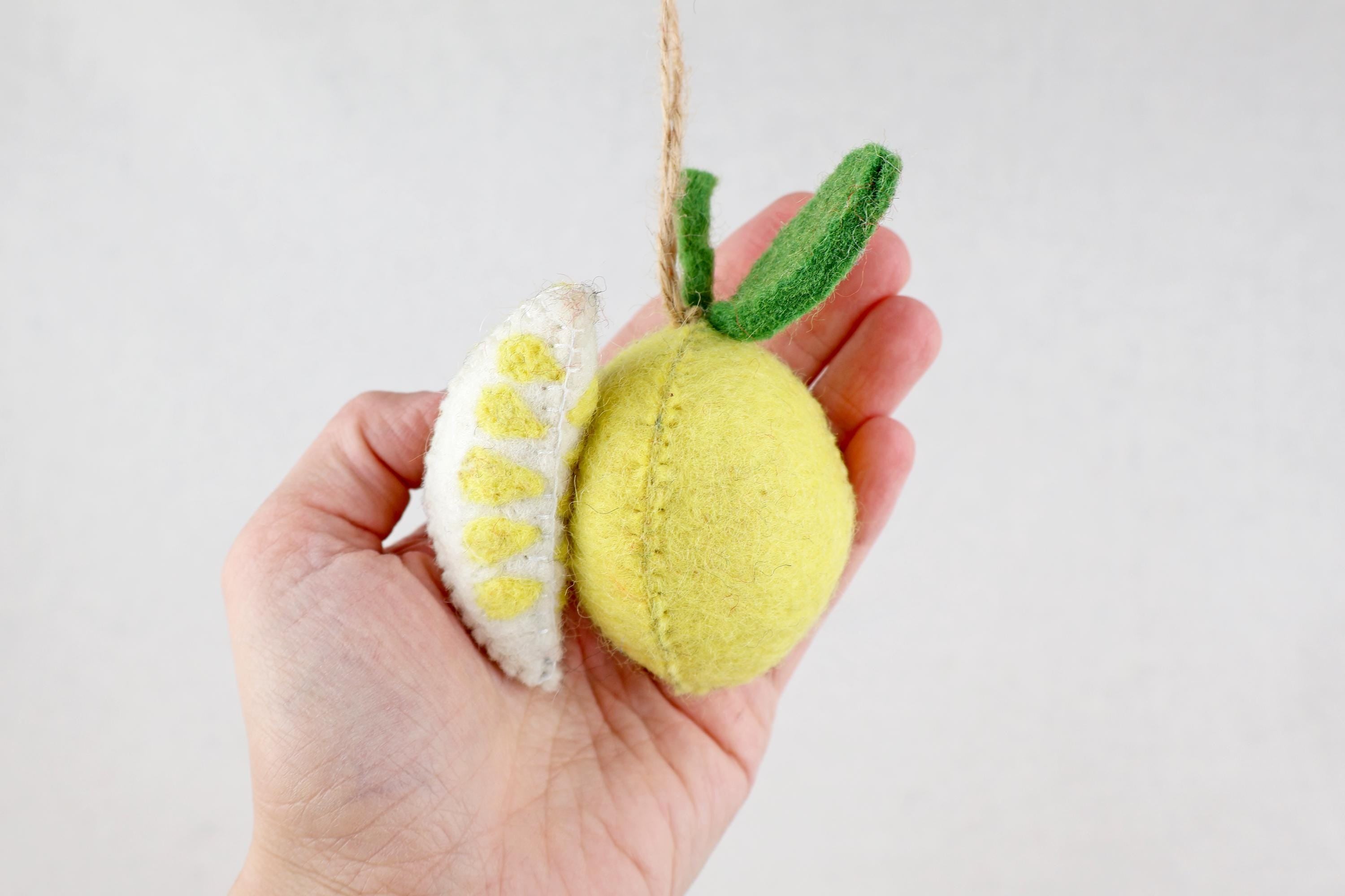 Weihnachtsanhänger Zitrone I Christbaumschmuck I Weihnachtsdeko I Winter Weihnachtsbaum I Weihnachtsobst I Zitrone Deko I Gelbe Kugel
