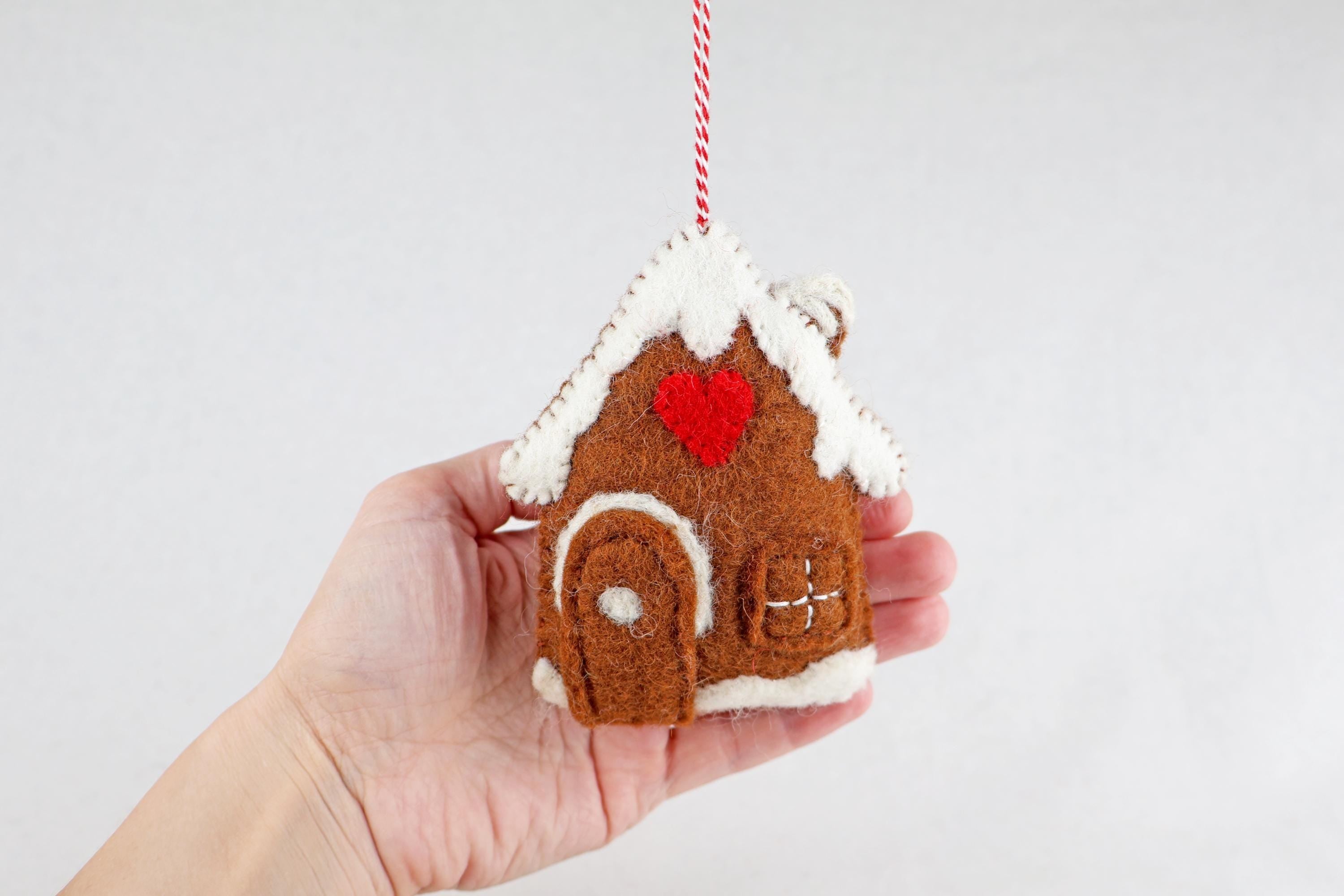 Weihnachtsanhänger Lebkuchenhaus mit Herz I Christbaumschmuck Weihnachtsdeko I Winterdeko I Weihnachtsbaum I Lebkuchen