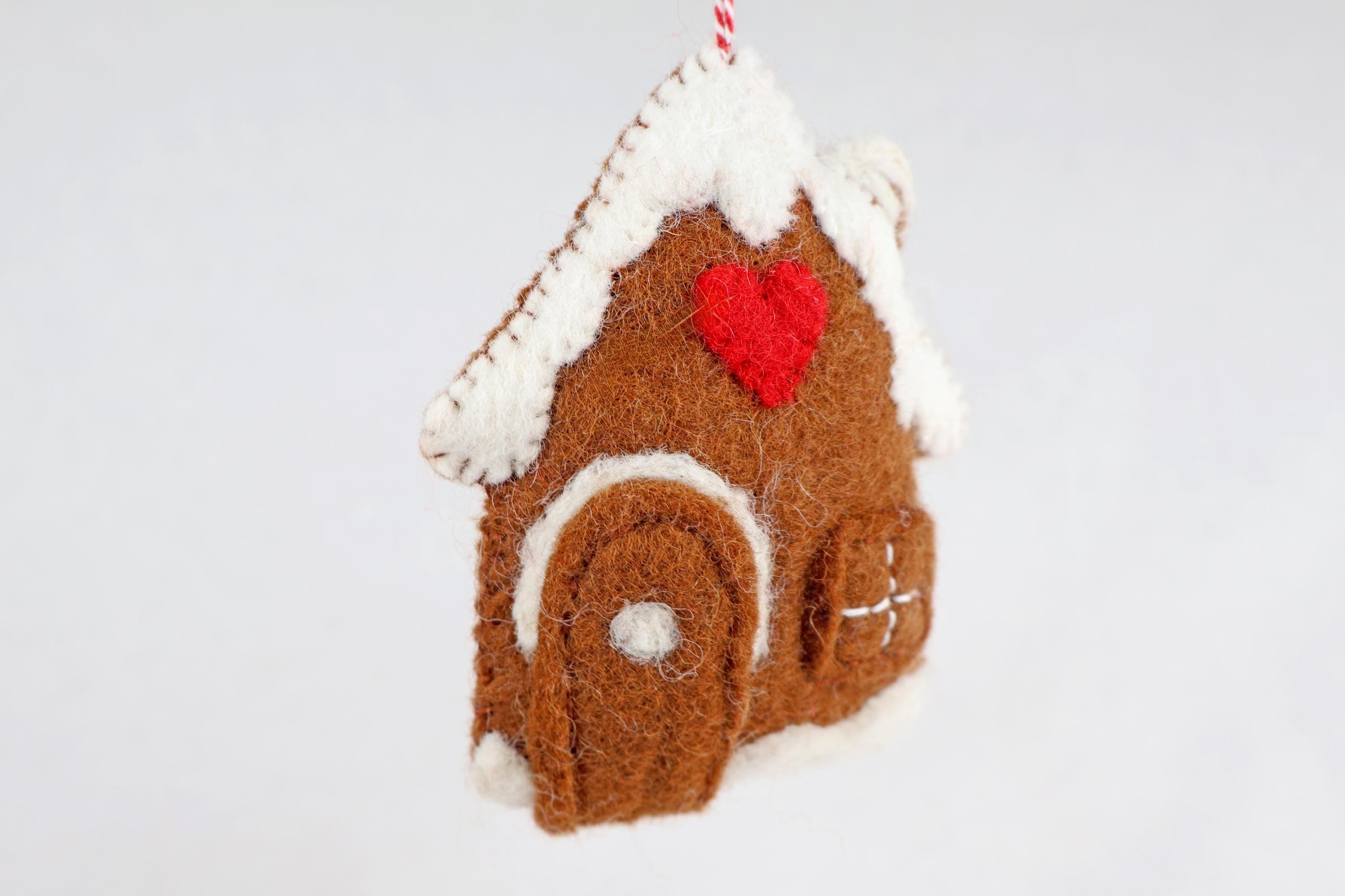 Weihnachtsanhänger Lebkuchenhaus mit Herz I Christbaumschmuck Weihnachtsdeko I Winterdeko I Weihnachtsbaum I Lebkuchen