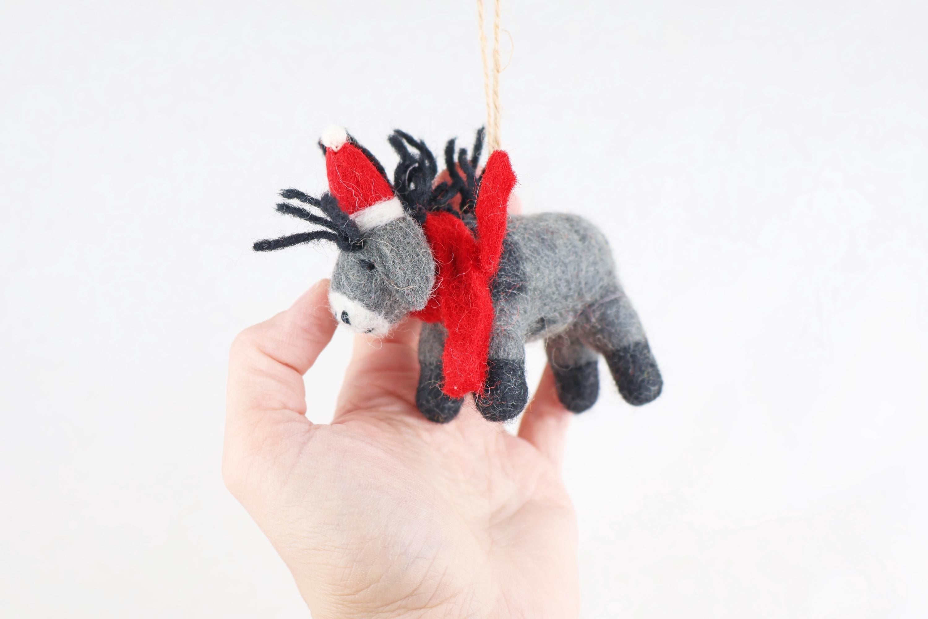 Weihnachtsanhänger Esel I Weihnachtsschmuck Esel I Filz I Weihnachtsbaum I Christbaumschmuck I Weihnachtsdeko