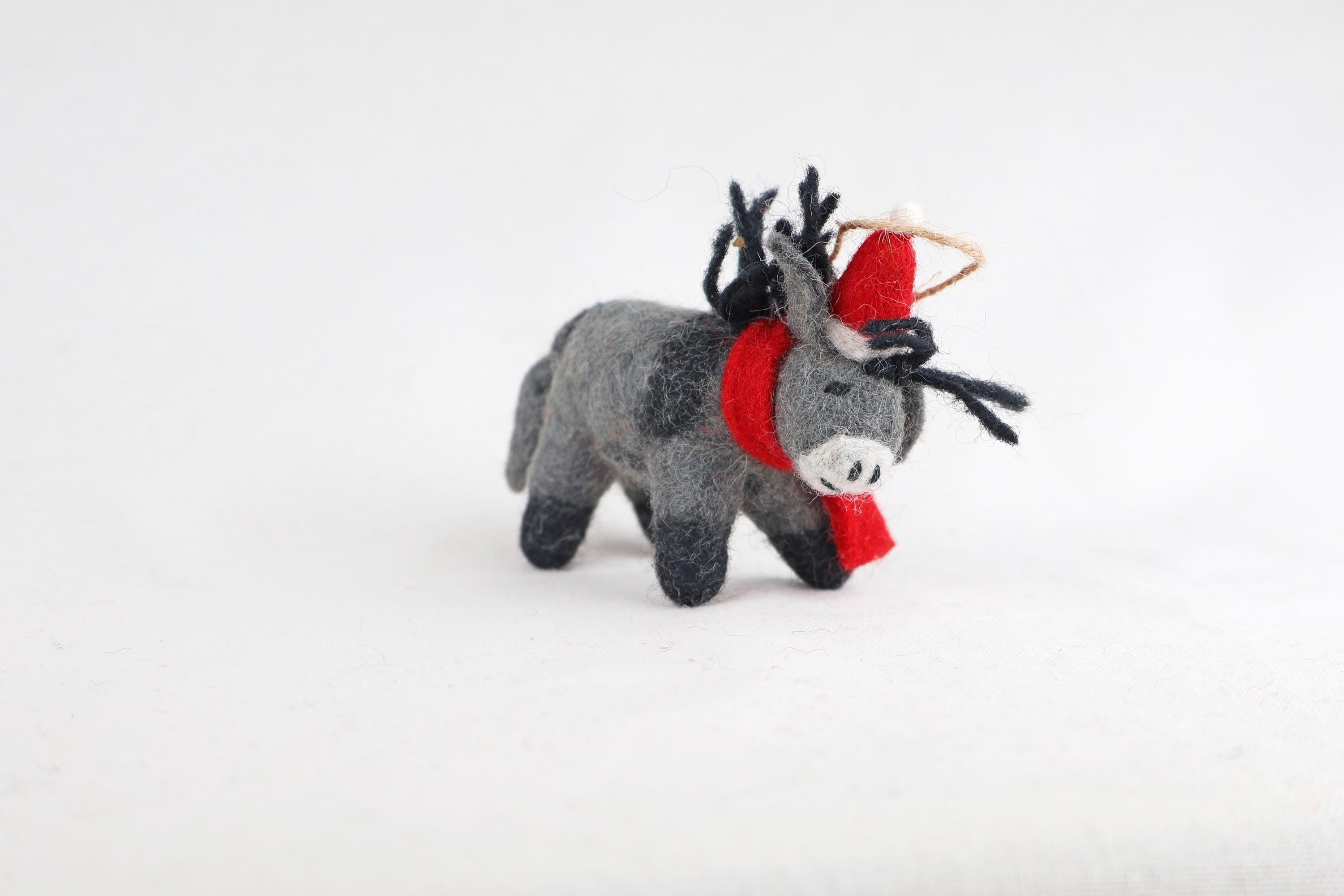 Weihnachtsanhänger Esel I Weihnachtsschmuck Esel I Filz I Weihnachtsbaum I Christbaumschmuck I Weihnachtsdeko
