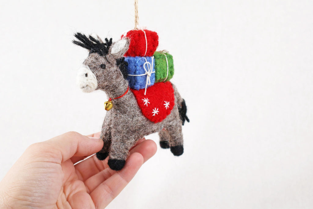 Weihnachtsanhänger Esel I Weihnachtsschmuck Esel I Filz I Weihnachtsbaum I Christbaumschmuck I Weihnachtsdeko