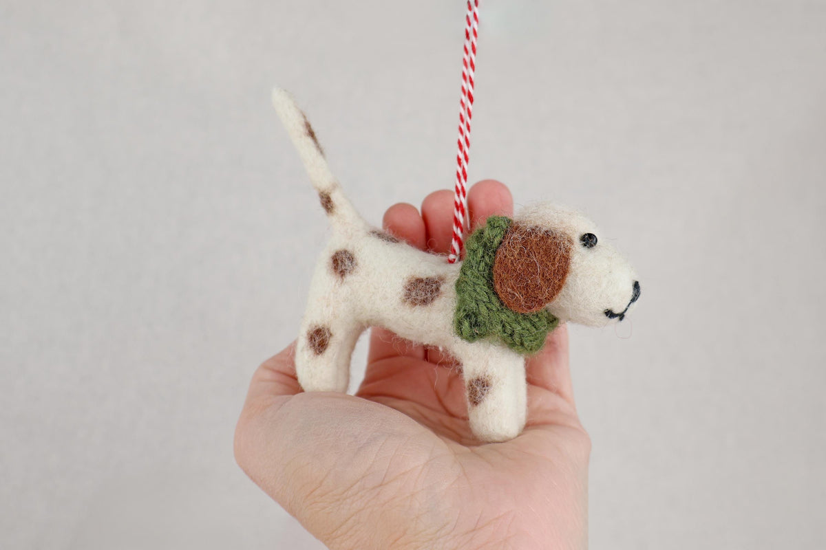 Weihnachtsanhänger Hund Beagle I Filz Christbaumschmuck Weihnachtsdeko