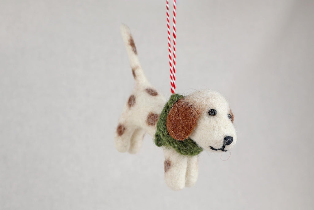 Weihnachtsanhänger Hund Beagle I Filz Christbaumschmuck Weihnachtsdeko