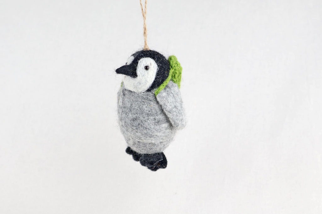 Weihnachtsanhänger Pinguin I Christbaumschmuck Weihnachtsdeko Winter Weihnachtsbaum I Pinguindeko I Pinguin Wanderer I Rucksack