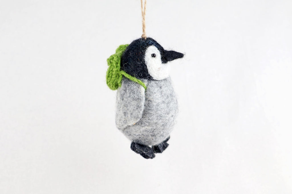 Weihnachtsanhänger Pinguin I Christbaumschmuck Weihnachtsdeko Winter Weihnachtsbaum I Pinguindeko I Pinguin Wanderer I Rucksack