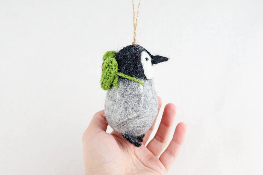 Weihnachtsanhänger Pinguin I Christbaumschmuck Weihnachtsdeko Winter Weihnachtsbaum I Pinguindeko I Pinguin Wanderer I Rucksack