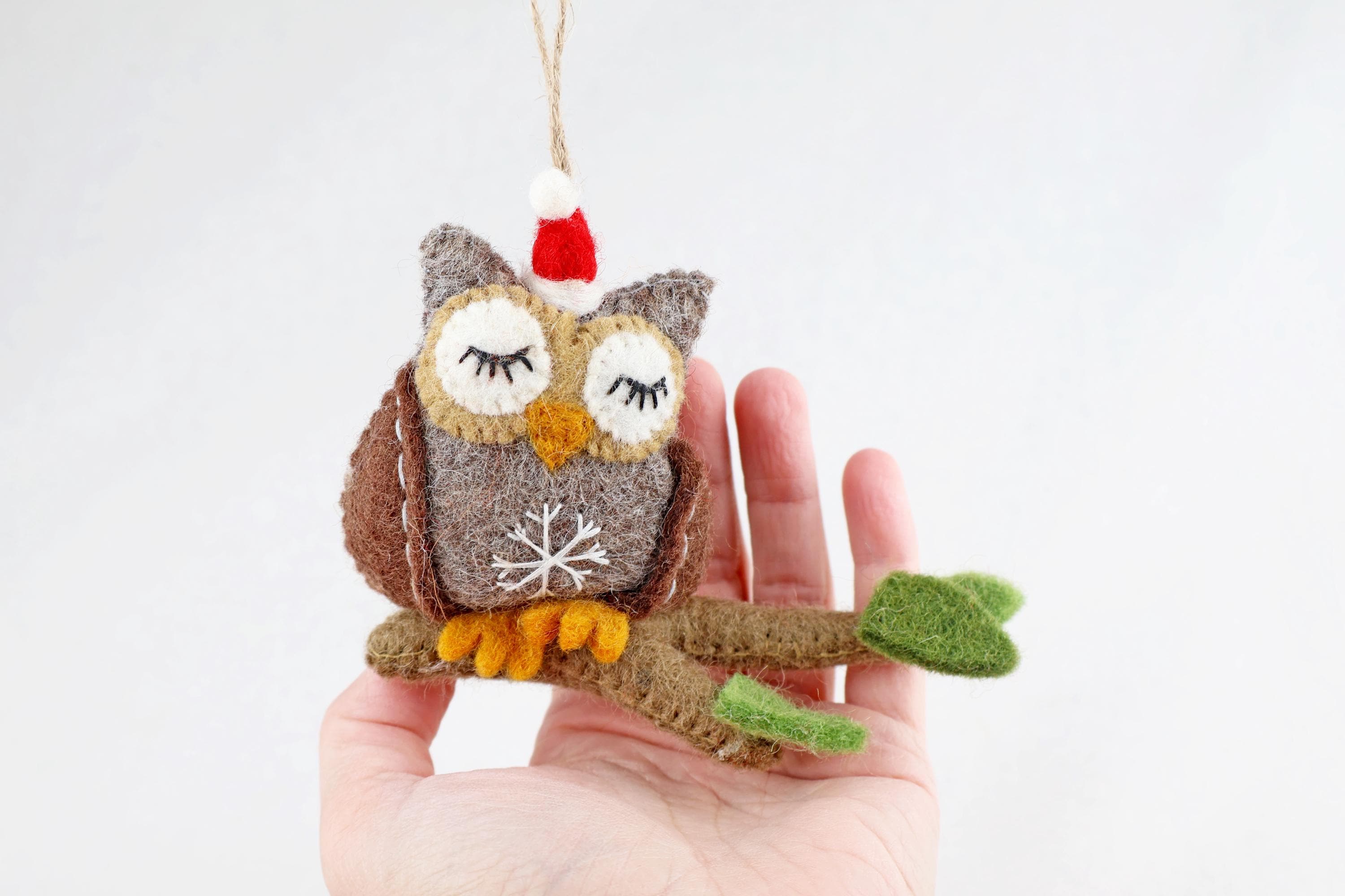 Weihnachtsanhänger Eule I Christbaumschmuck Weihnachtsdeko Winterdeko Weihnachtsbaum I Weihnachtseule
