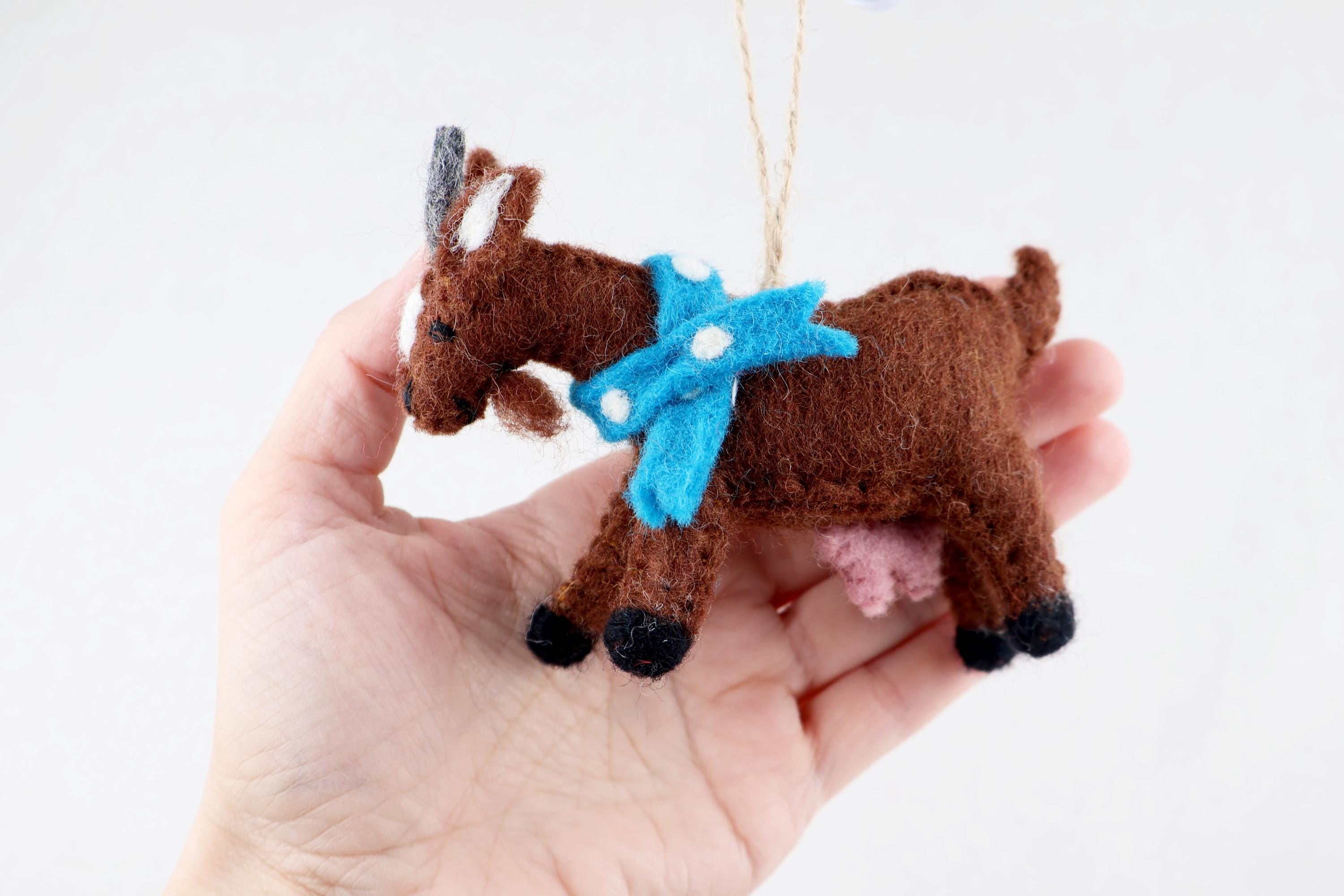 Filzanhänger Ziege I Osterdeko I Filz Christbaumschmuck I Weihnachtsdeko I Ziegendeko I Anhänger Ziege
