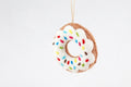 Weihnachtsanhänger Donut I Filz Christbaumschmuck I Weihnachtsdeko I Anhänger Weihnachten I Donut Geschenkidee I Schoko Donut mit Streusel