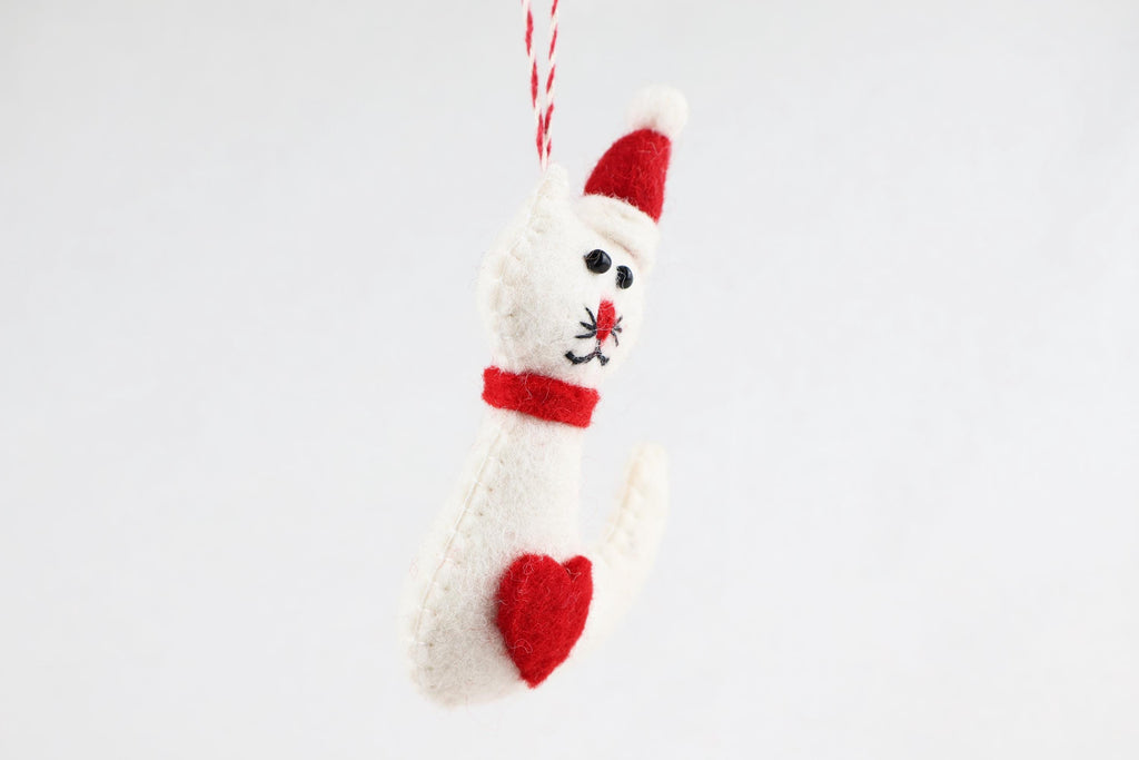 Weihnachtsanhänger Katze I Christbaumschmuck Weihnachtsdeko I Winter Weihnachtsbaum I Weihnachtskatze