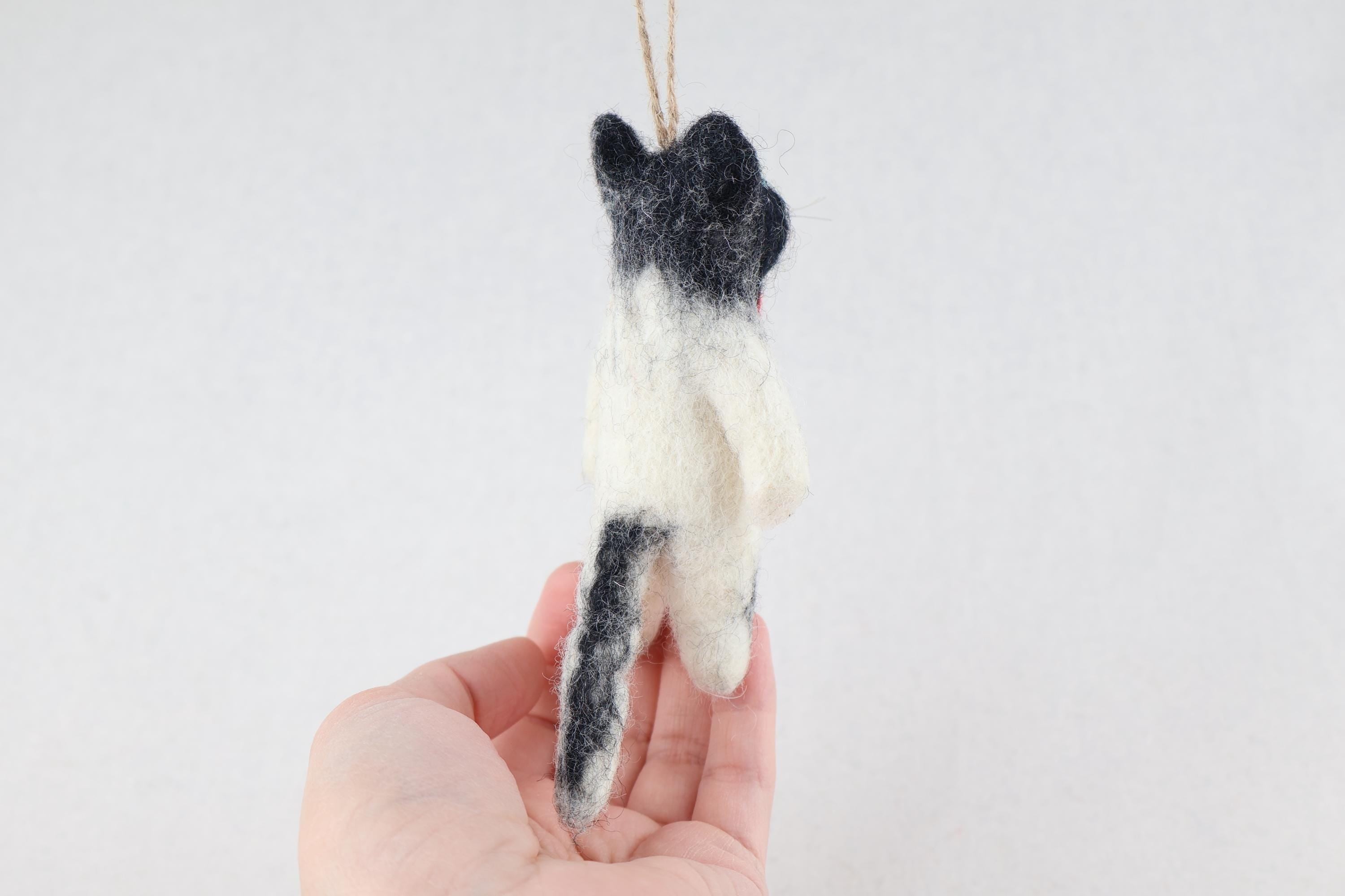 Weihnachtsanhänger Katze mit Fliege I Christbaumschmuck Weihnachtsdeko I Winter Weihnachtsbaum I Weihnachtskatze