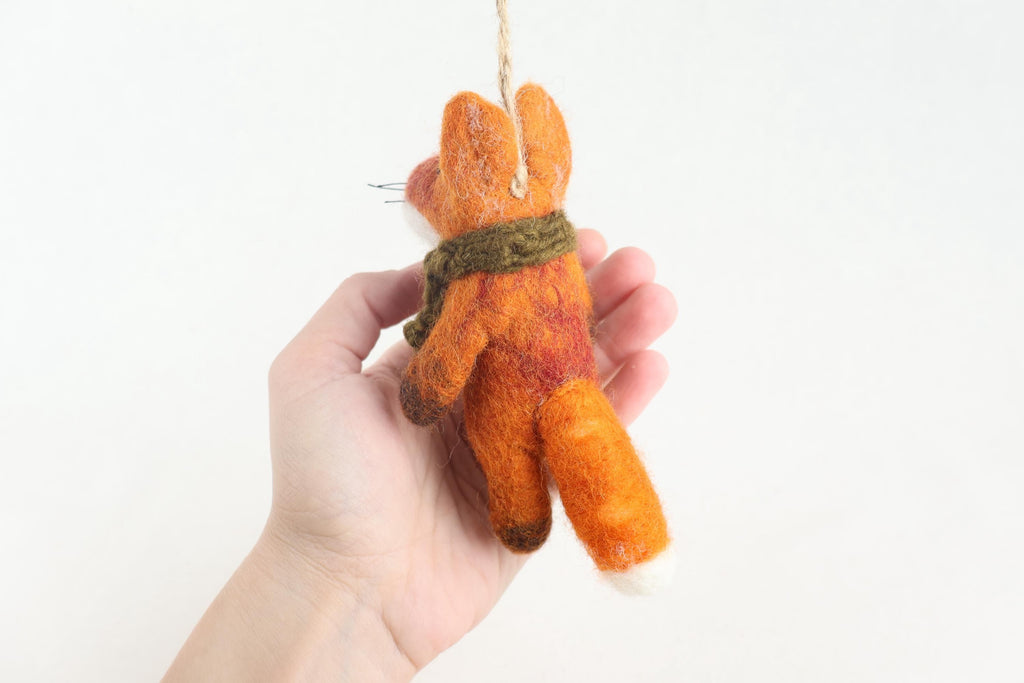 Weihnachtsanhänger Fuchs mit Schal I Christbaumschmuck I Weihnachtsdeko I Winter I Weihnachtsbaum I Fuchs aus Filz