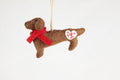 Weihnachtsanhänger Hund Dackel I Filz Christbaumschmuck I Weihnachtsdeko I Weihnachtsdackel