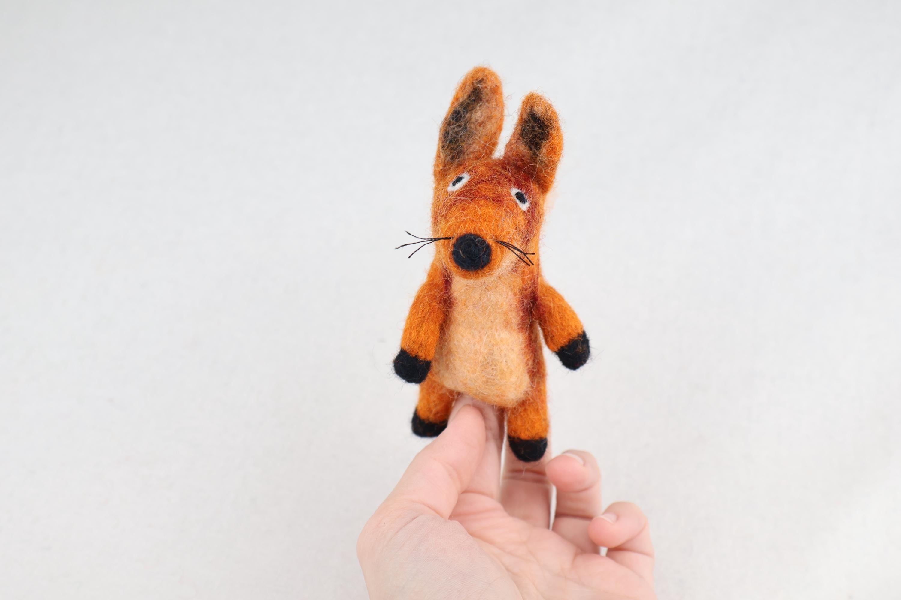 Niedliche Fingerpuppe Fuchs aus Filz I Fingerspiel I Waldtiere I roter Fuchs I Spielzeug Montessori I Geschichten erzählen