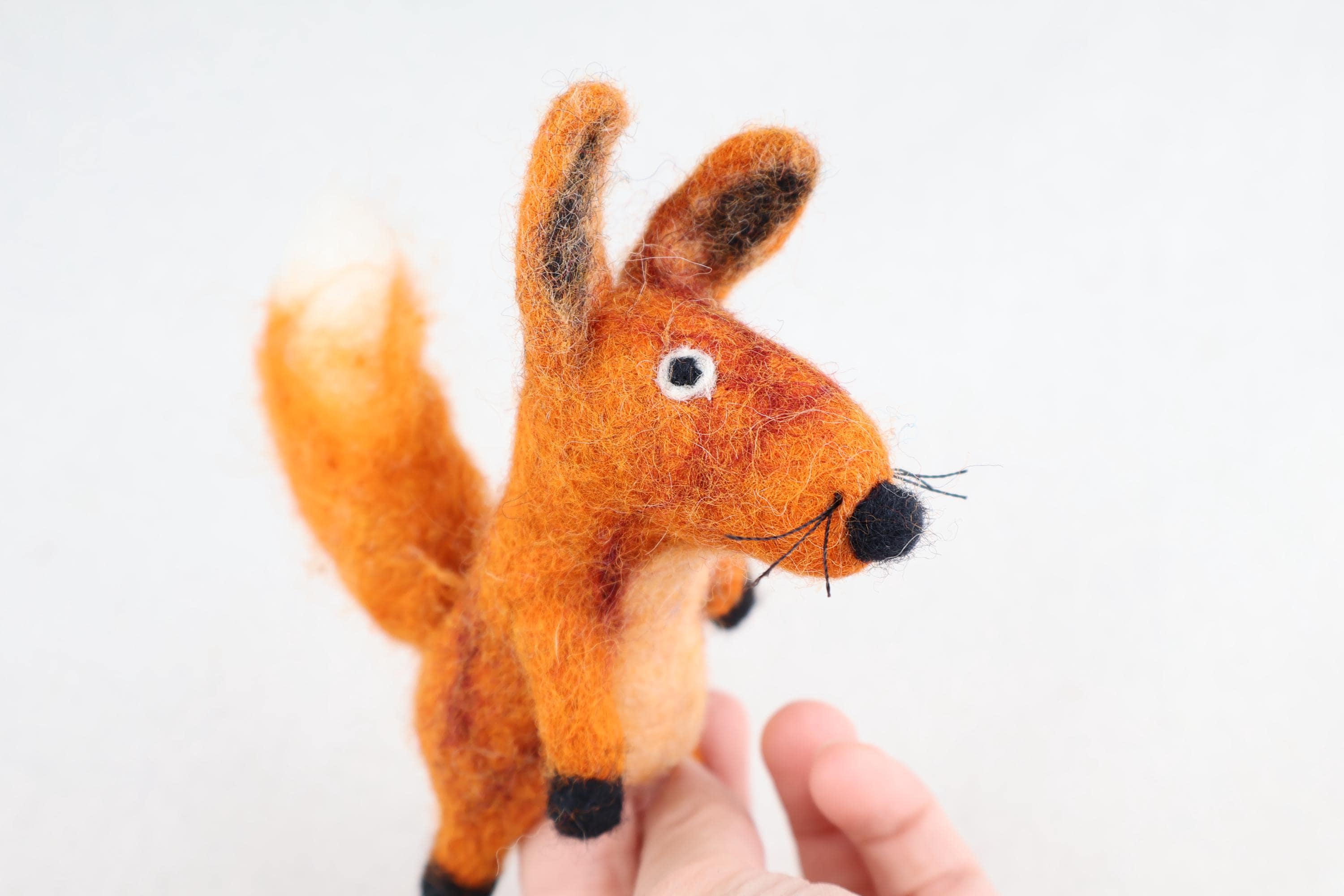 Niedliche Fingerpuppe Fuchs aus Filz I Fingerspiel I Waldtiere I roter Fuchs I Spielzeug Montessori I Geschichten erzählen