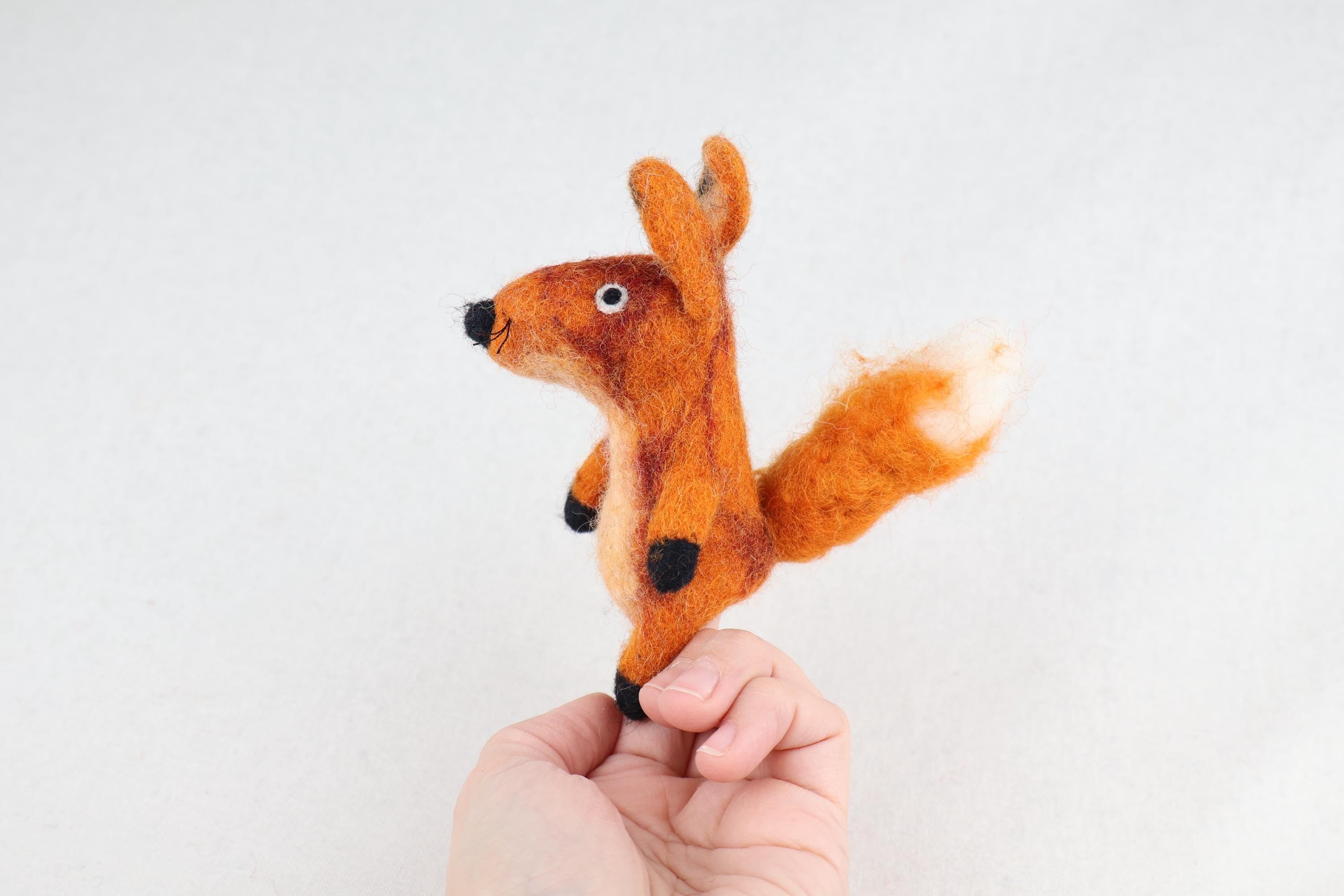 Niedliche Fingerpuppe Fuchs aus Filz I Fingerspiel I Waldtiere I roter Fuchs I Spielzeug Montessori I Geschichten erzählen