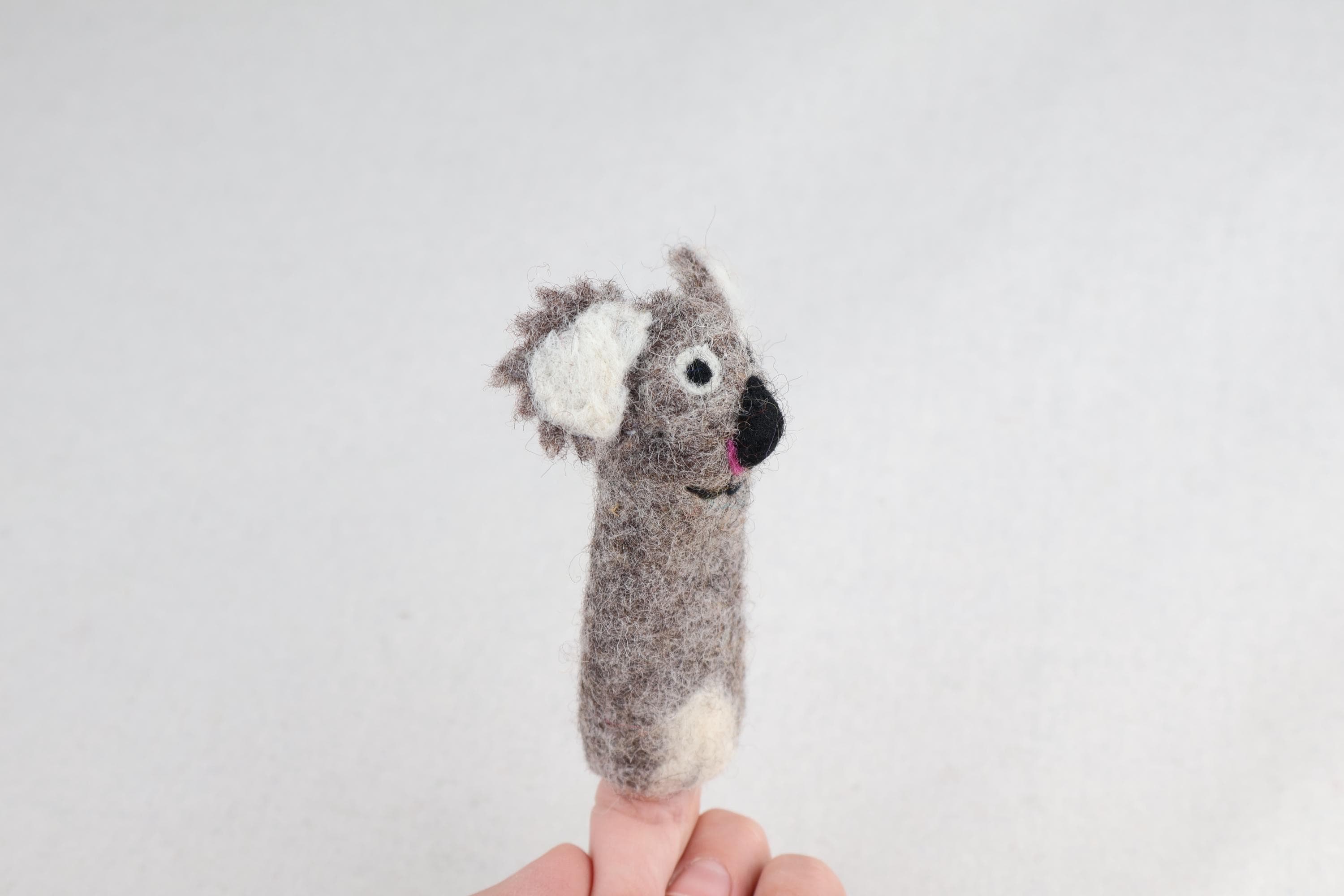 Niedliche Fingerpuppe Koala aus Filz I Spielzeug Montessori I Geschichten erzählen I Koalabär