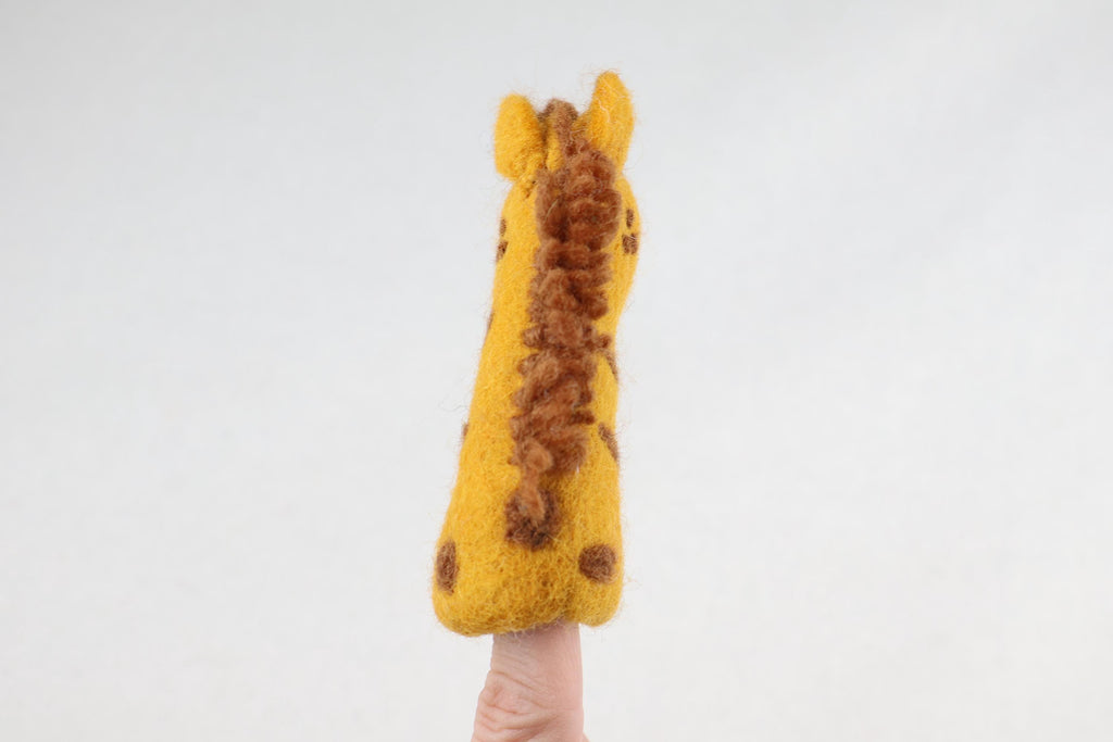 Niedliche Fingerpuppe Giraffe aus Filz I Fingerspiel I Safari I Afrikanische Tiere I Spielzeug Montessori I Geschichten erzählen