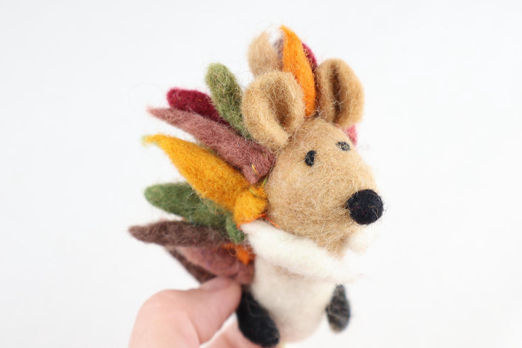 Niedliche Fingerpuppe Igel aus Filz I Fingerspiel I Waldtiere I heimische Tiere I Spielzeug Montessori I Geschichten erzählen