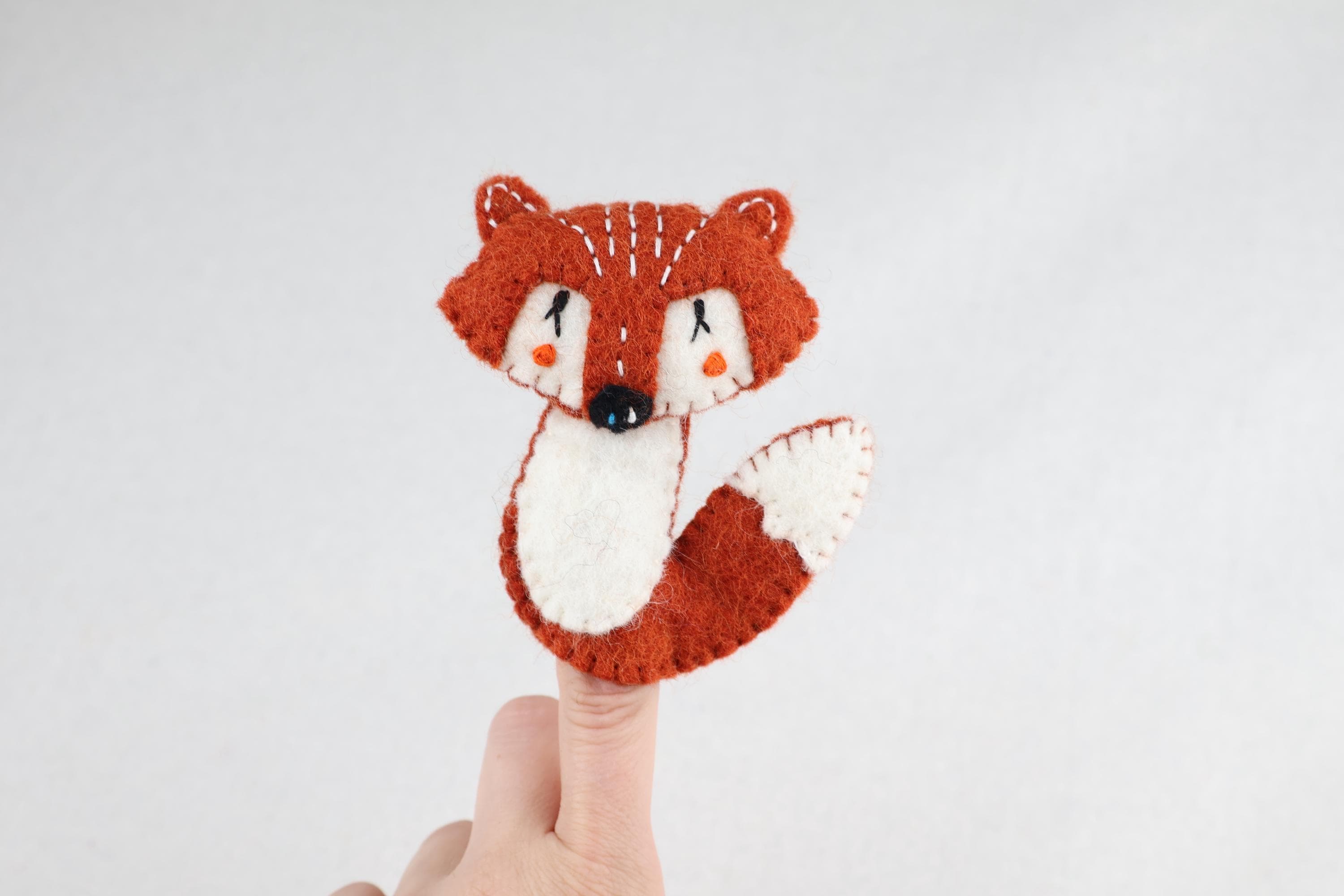 Niedliche Fingerpuppe Fuchs aus Filz I Fingerspiel I Waldtiere I roter Fuchs I Spielzeug Montessori I Geschichten erzählen