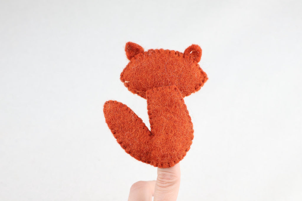 Niedliche Fingerpuppe Fuchs aus Filz I Fingerspiel I Waldtiere I roter Fuchs I Spielzeug Montessori I Geschichten erzählen