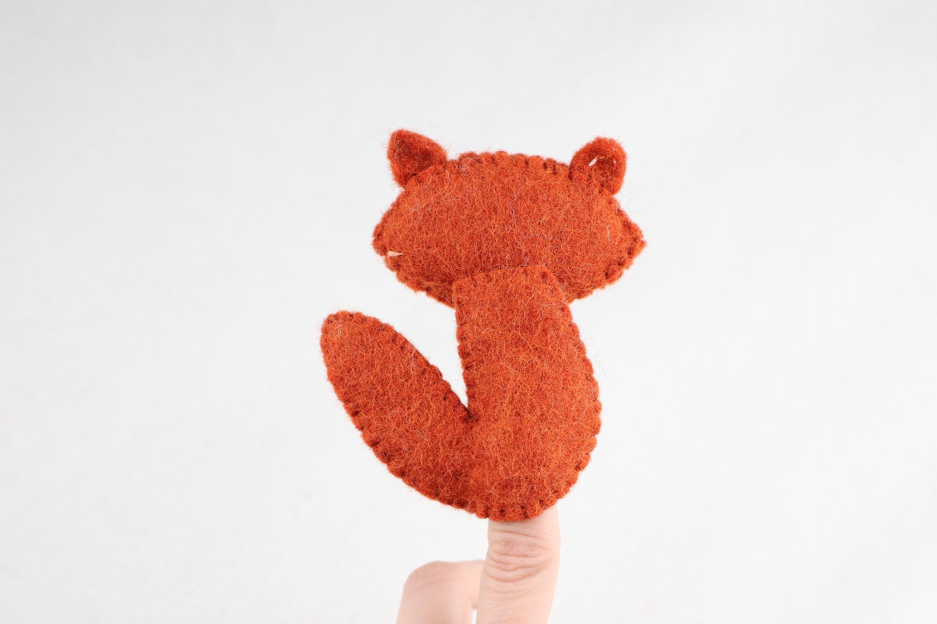 Niedliche Fingerpuppe Fuchs aus Filz I Fingerspiel I Waldtiere I roter Fuchs I Spielzeug Montessori I Geschichten erzählen