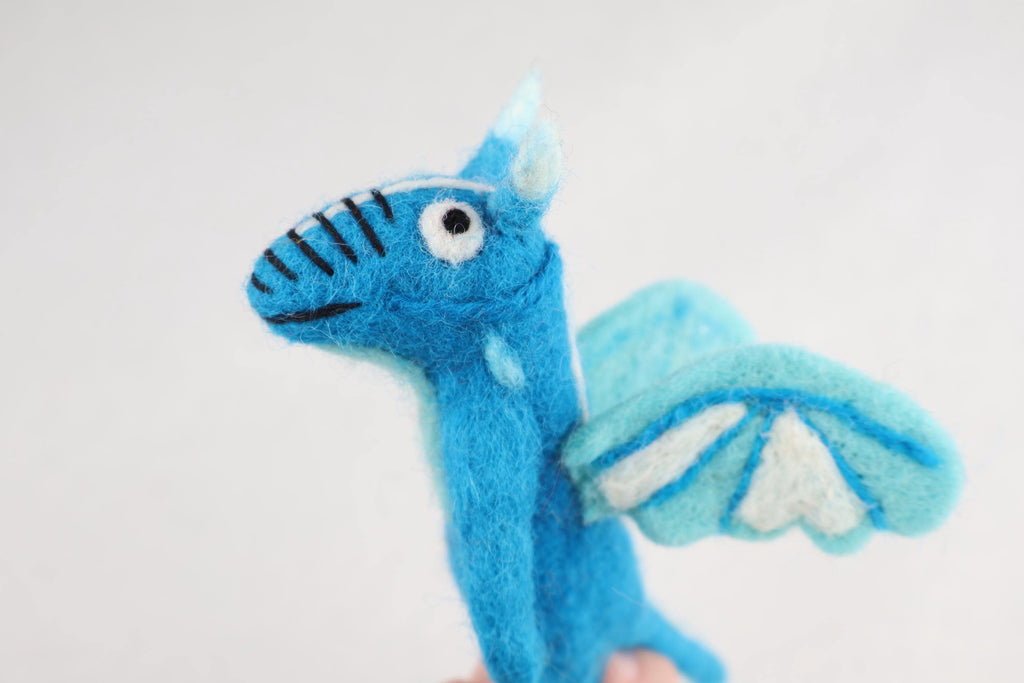 Niedliche Fingerpuppe Monster aus Filz I Fingerspiel I Drache I süßes Monster I Spielzeug Montessori I Geschichten erzählen