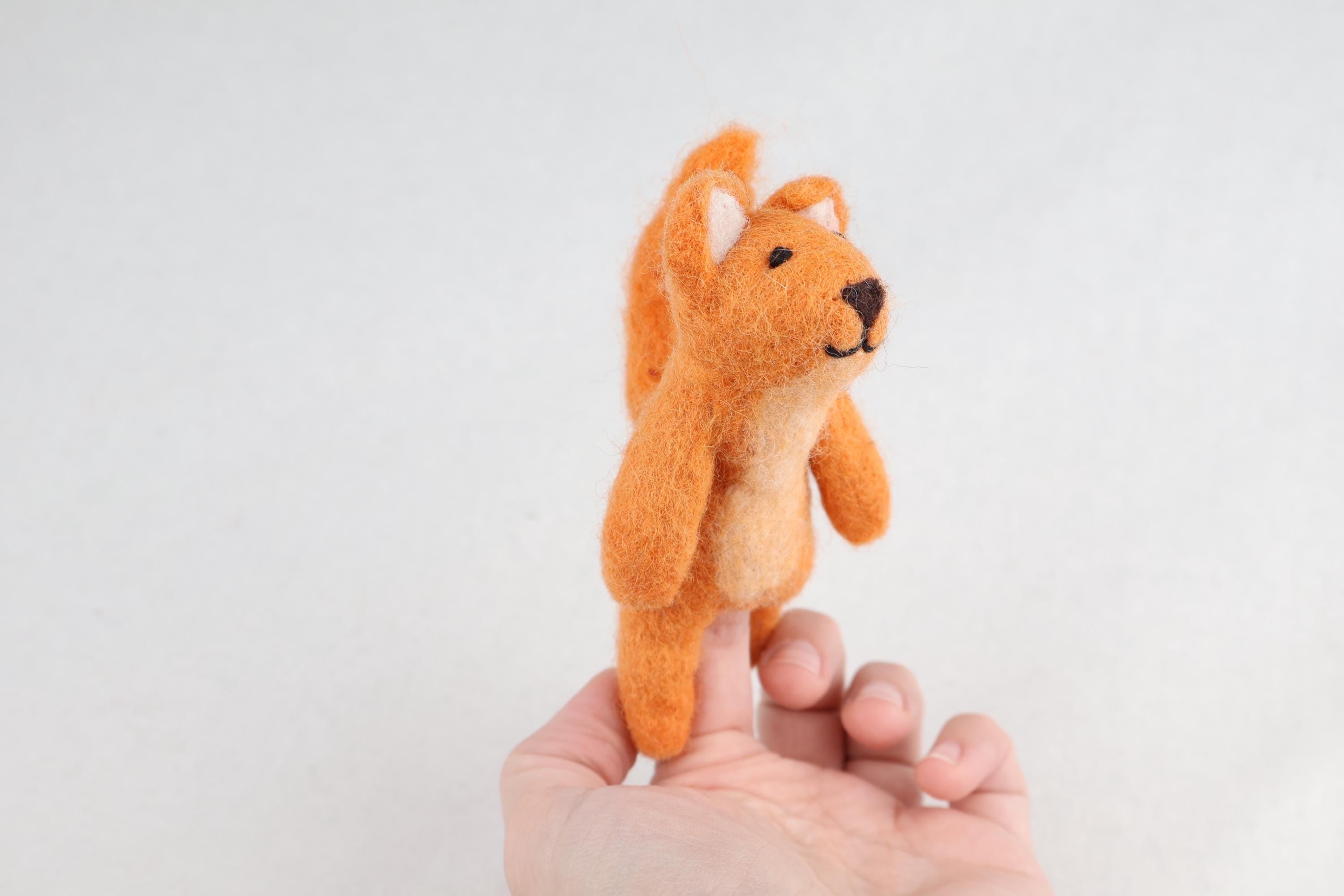 Niedliche Fingerpuppe Eichhörnchen aus Filz I Fingerspiel I Waldtiere I Eichhörnchen I Spielzeug Montessori I Geschichten erzählen