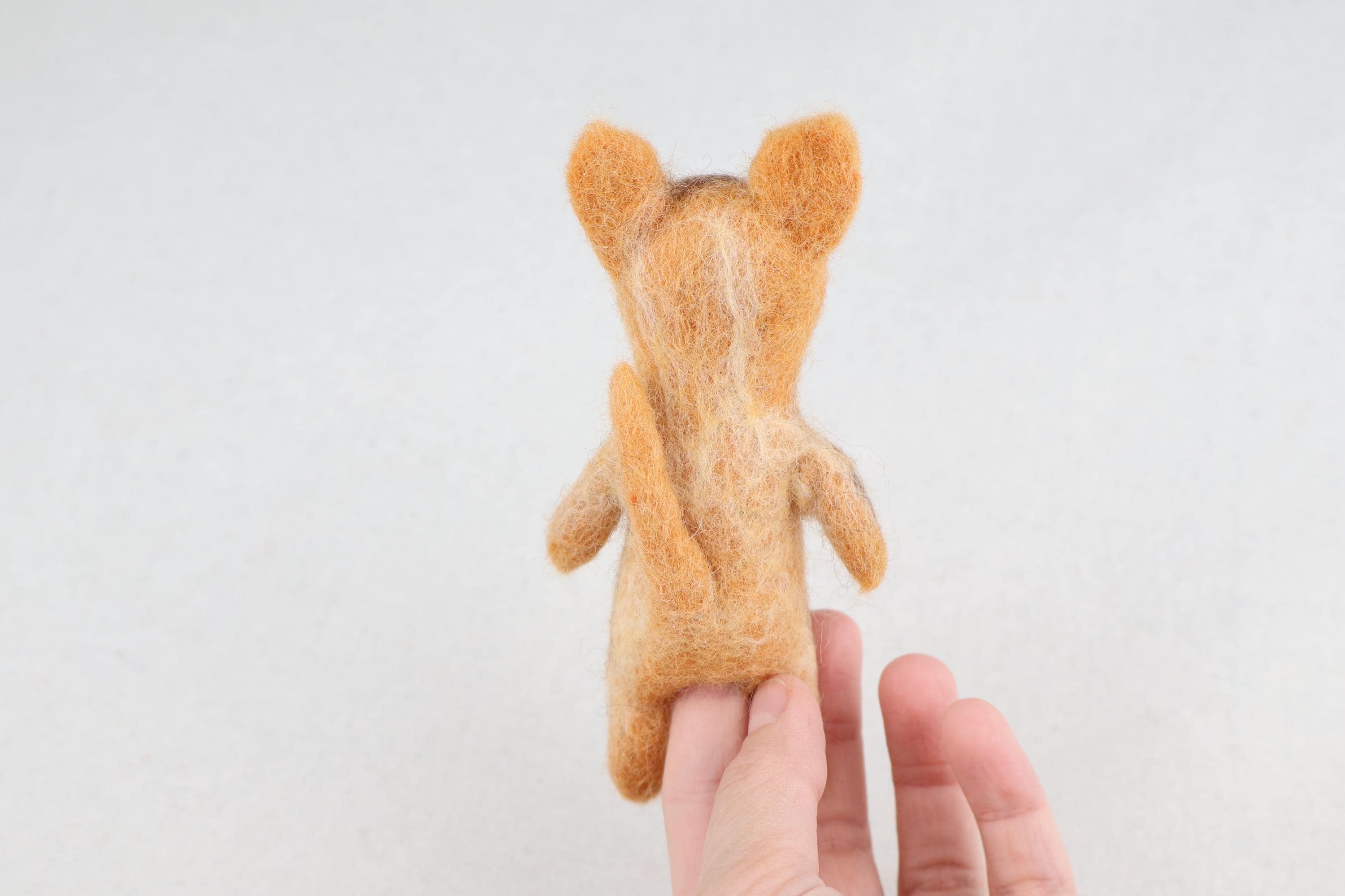 Niedliche Fingerpuppe Katze rot aus Filz I Fingerspiel I Bauernhoftier I Haustiere I Spielzeug Montessori I Geschichten erzählen I Katzen